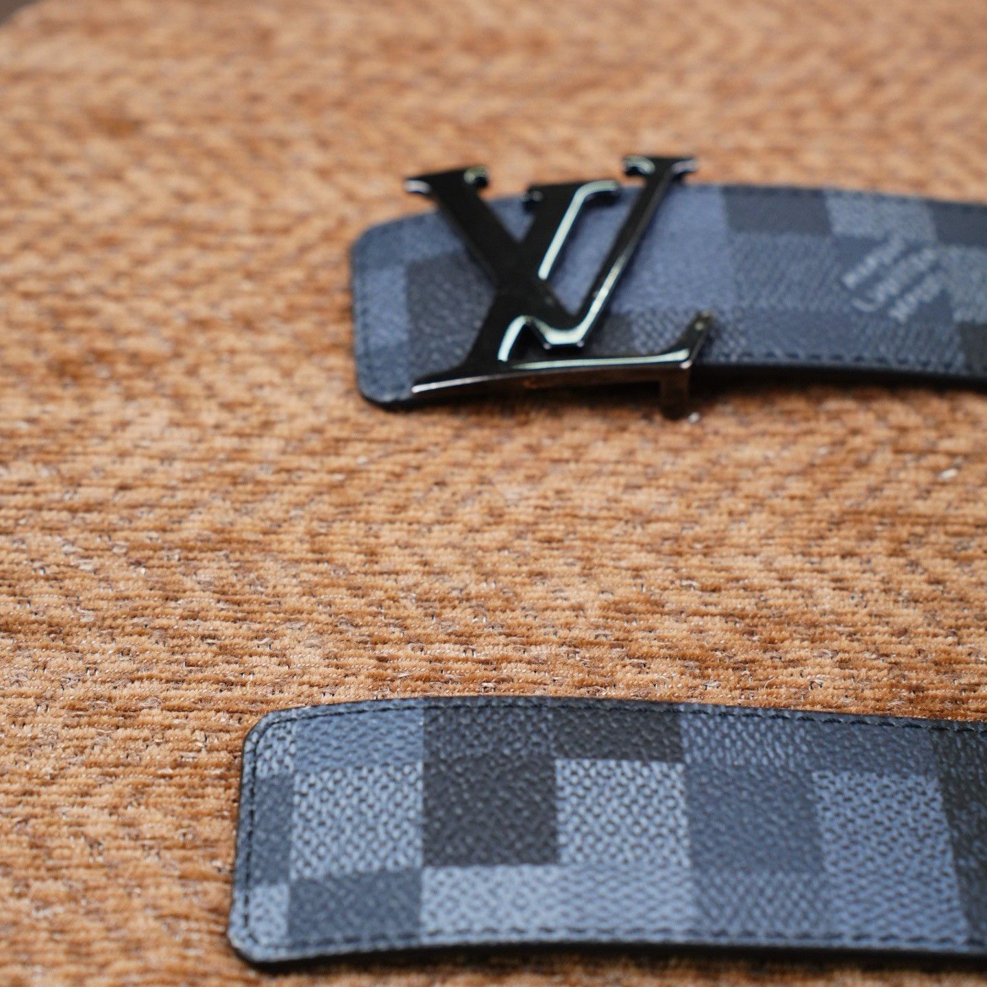 Louis Vuitton Louis Vuitton Checkered Black Belt one size Men Size ONE SIZE - 6 Thumbnail