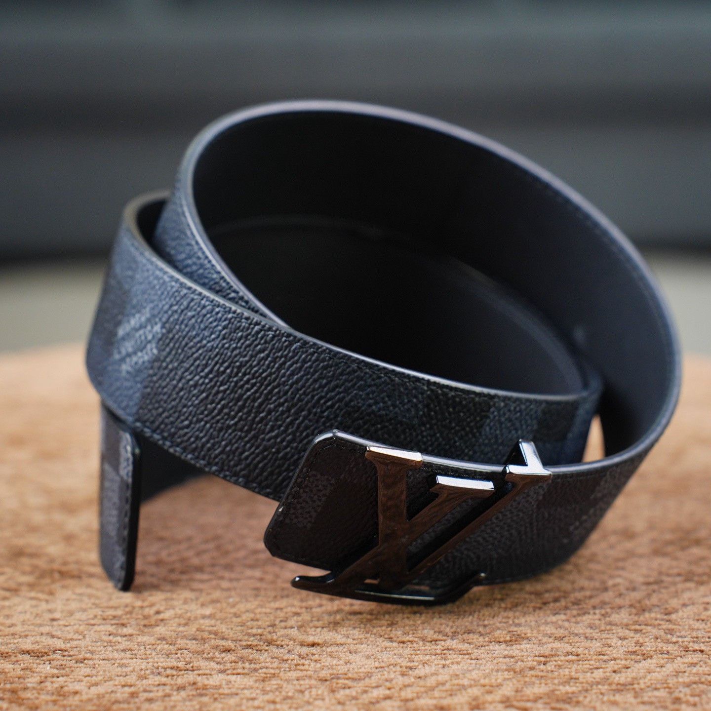 Louis Vuitton Louis Vuitton Checkered Black Belt one size Men Size ONE SIZE - 4 Thumbnail
