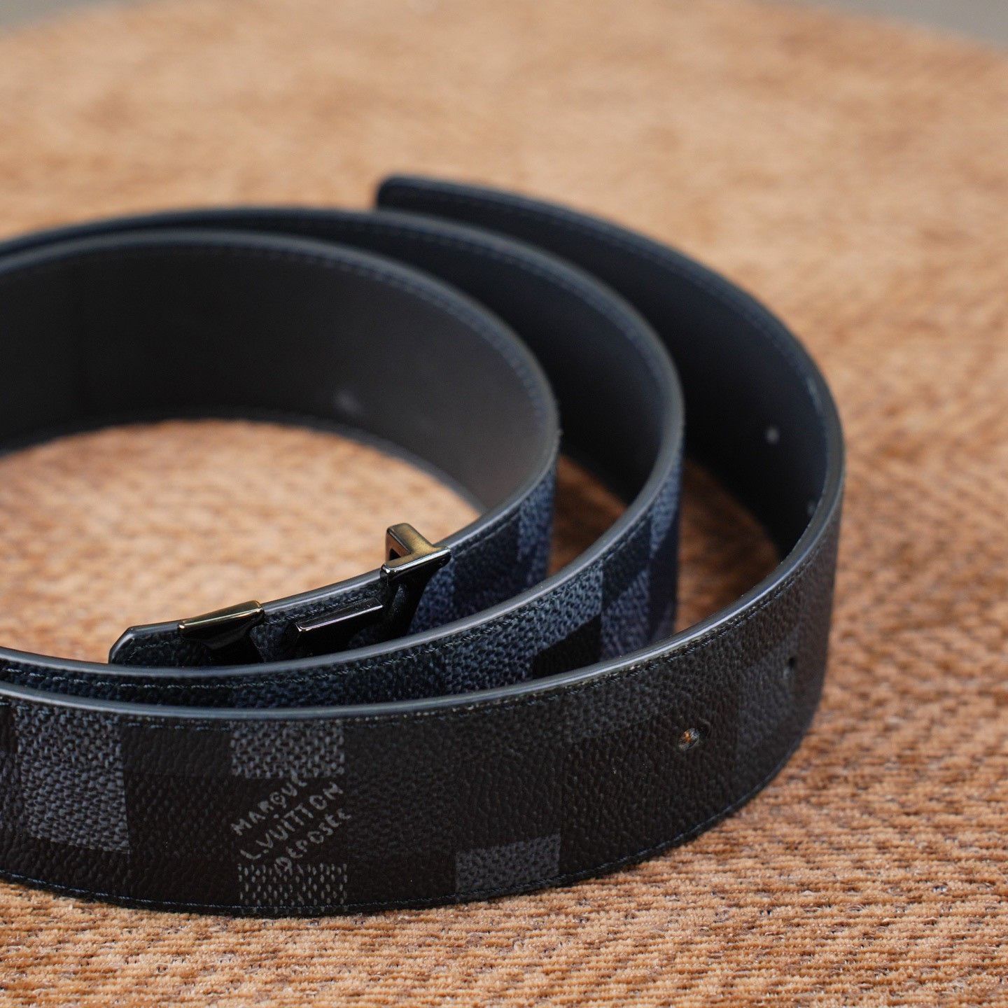 Louis Vuitton Louis Vuitton Checkered Black Belt one size Men Size ONE SIZE - 5 Thumbnail