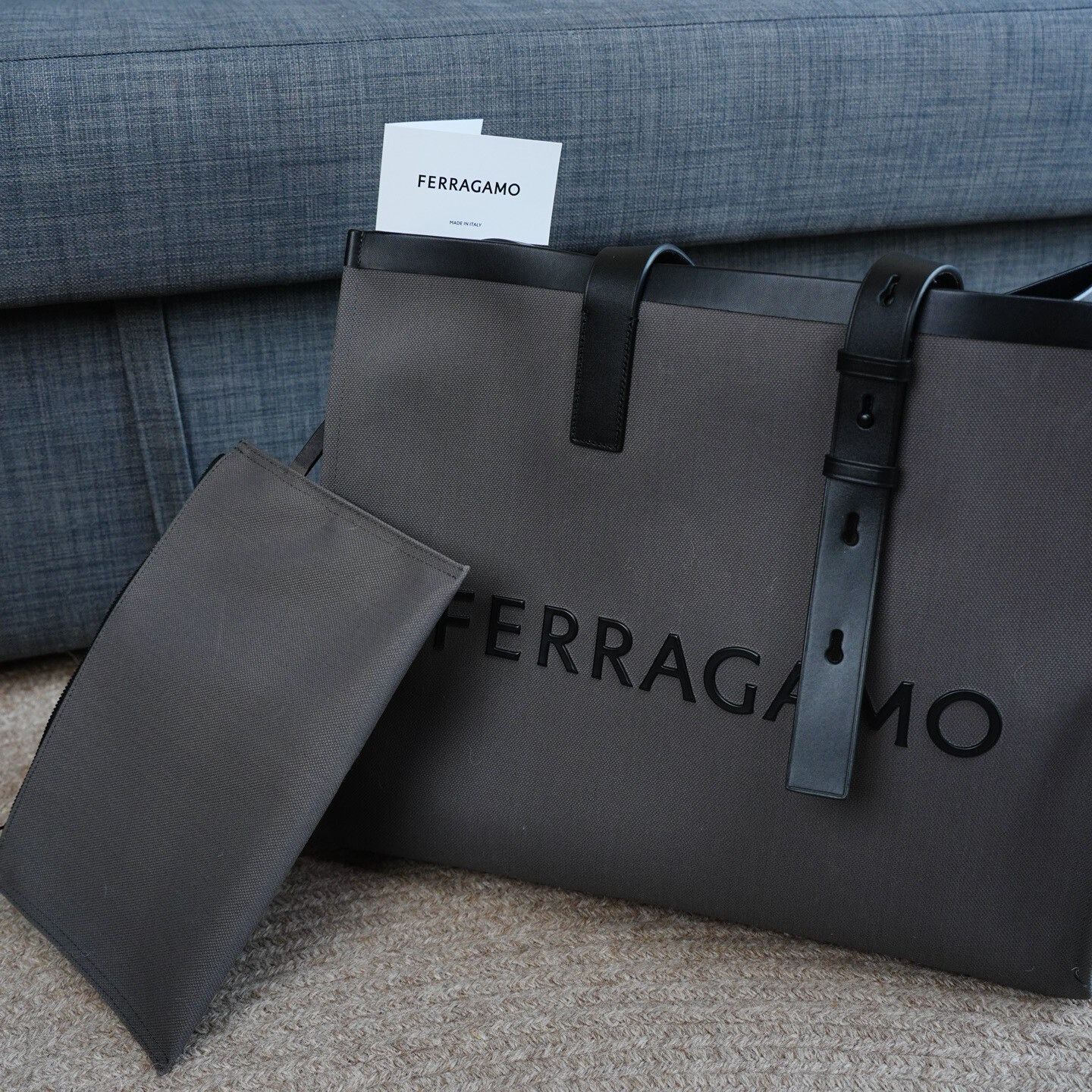 Salvatore Ferragamo Salvatore Ferragamo Canvas Gray Shoulder Bag OS Women Size ONE SIZE - 5 Thumbnail