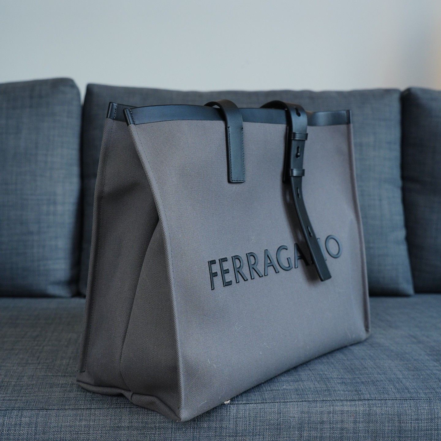 Salvatore Ferragamo Salvatore Ferragamo Canvas Gray Shoulder Bag OS Women Size ONE SIZE - 7 Thumbnail