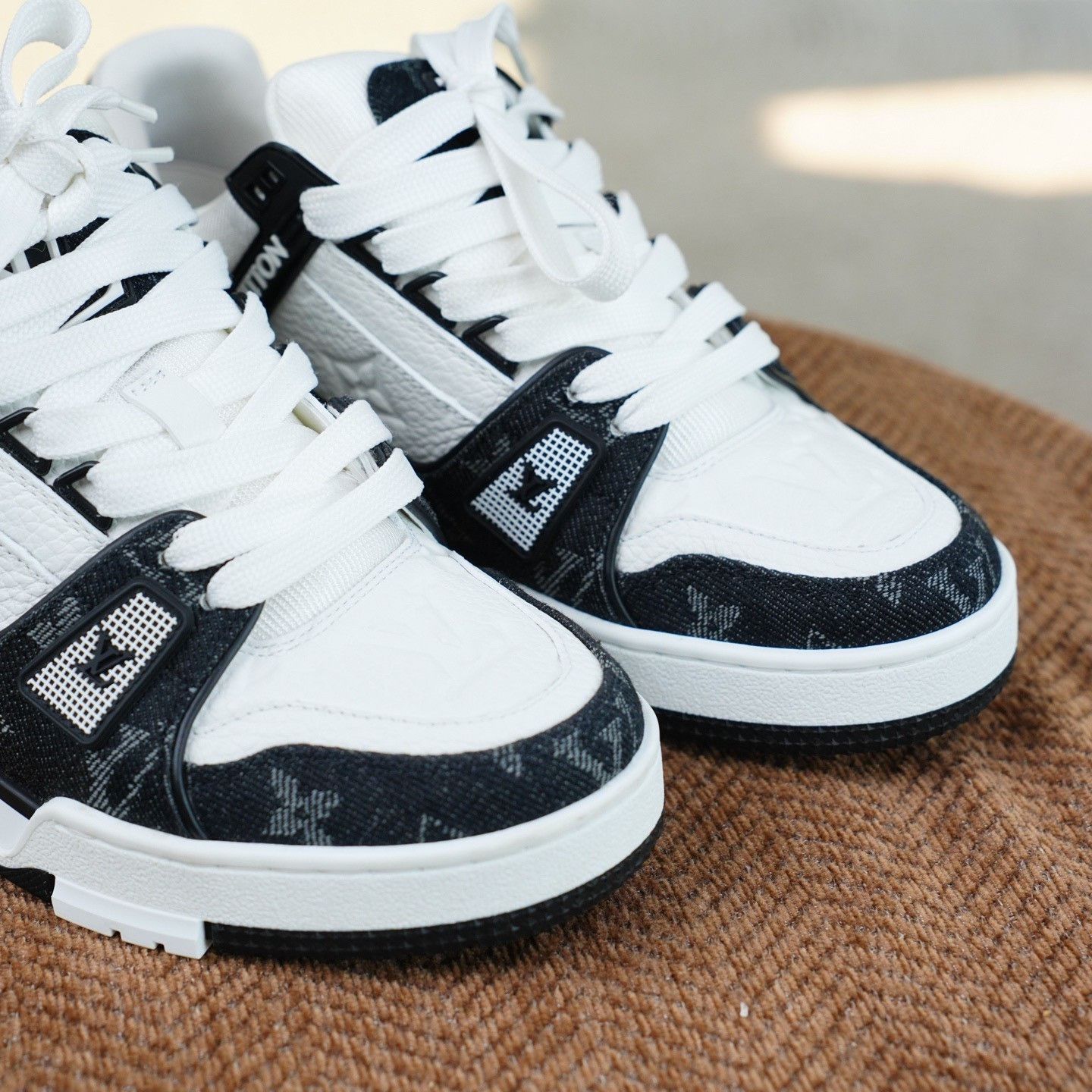 Louis Vuitton Louis Vuitton Training Denim Black Lowtop Sneakers Women Size US 6 / IT 36 - 3 Thumbnail