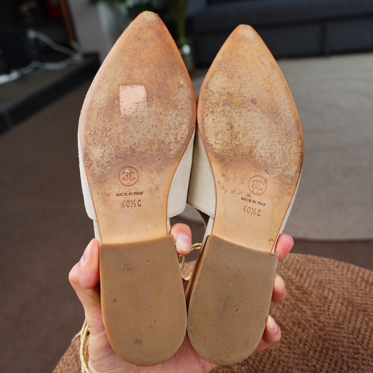 Chanel Chanel Suede Sandals us_10-5 Women Size US 10.5 / IT 40.5 - 9 Thumbnail