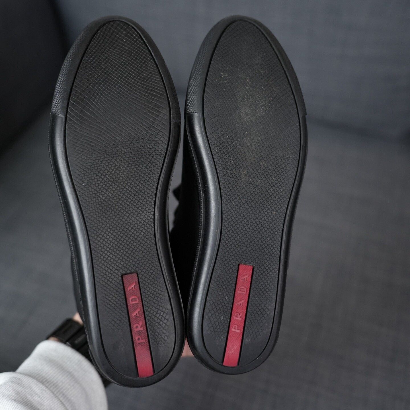Prada Prada Black Hitop Sneakers us_6 Women Size US 6 / IT 36 - 8 Thumbnail