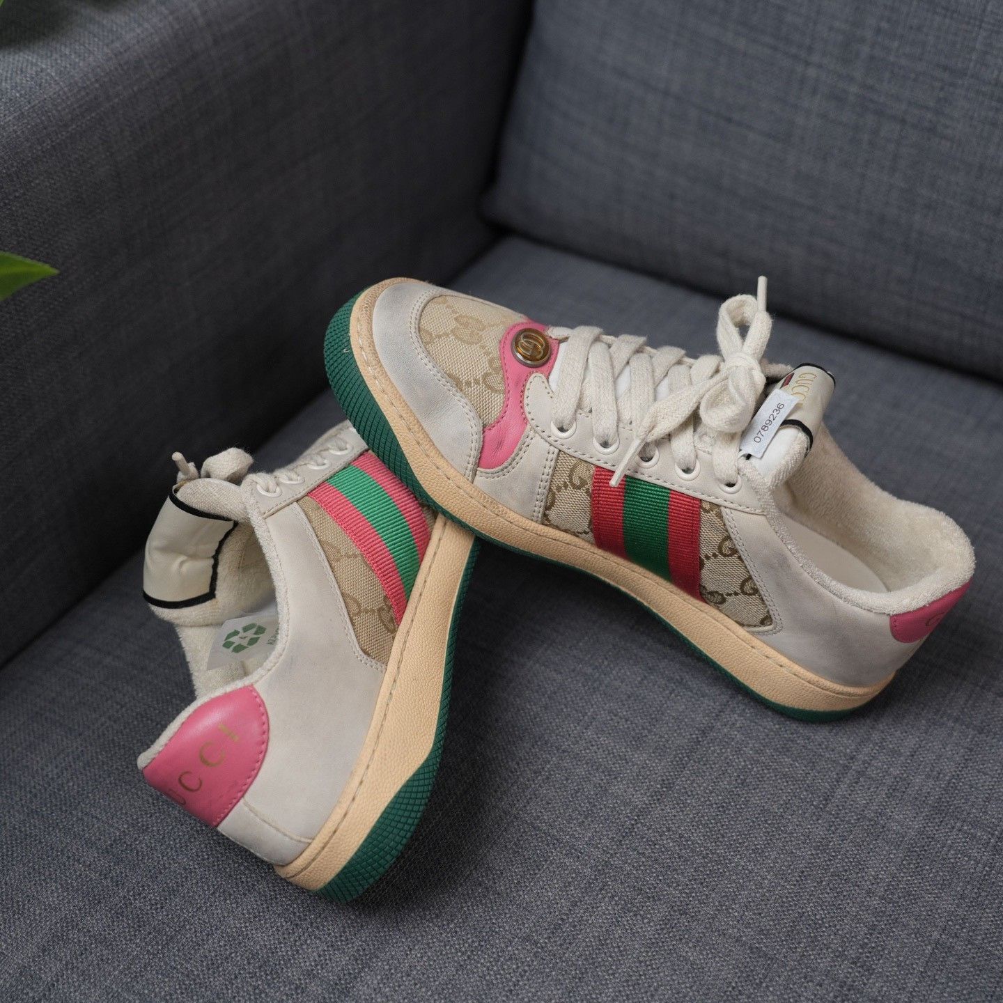 Gucci Gucci Distressed Pink Lowtop Sneakers us_6-5 Women Size US 6.5 / IT 36.5 - 8 Thumbnail