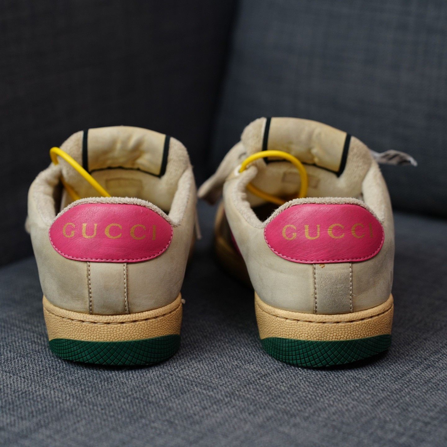 Gucci Gucci Distressed Pink Lowtop Sneakers us_6-5 Women Size US 6.5 / IT 36.5 - 5 Thumbnail