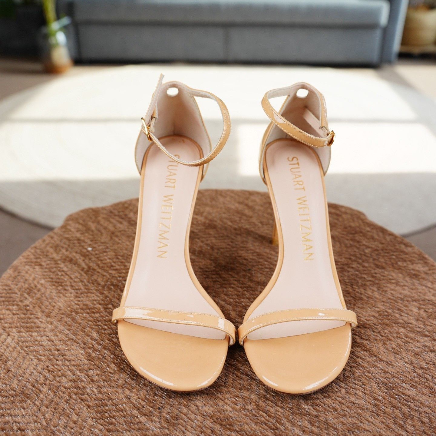 Stuart Weitzman Stuart Weitzman Patent Beige Sandals us_6-5 Women Size US 6.5 / IT 36.5 - 5 Thumbnail