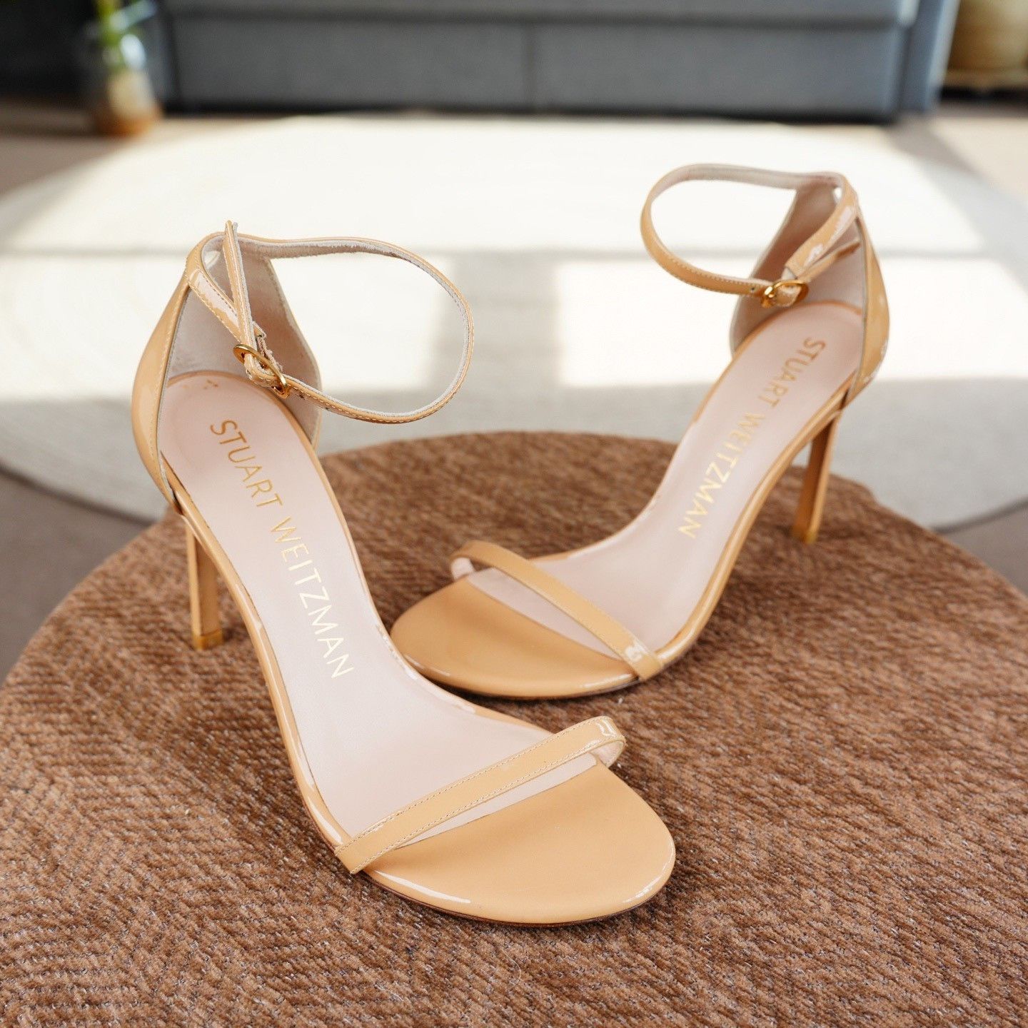 Stuart Weitzman Stuart Weitzman Patent Beige Sandals us_6-5 Women Size US 6.5 / IT 36.5 - 3 Thumbnail