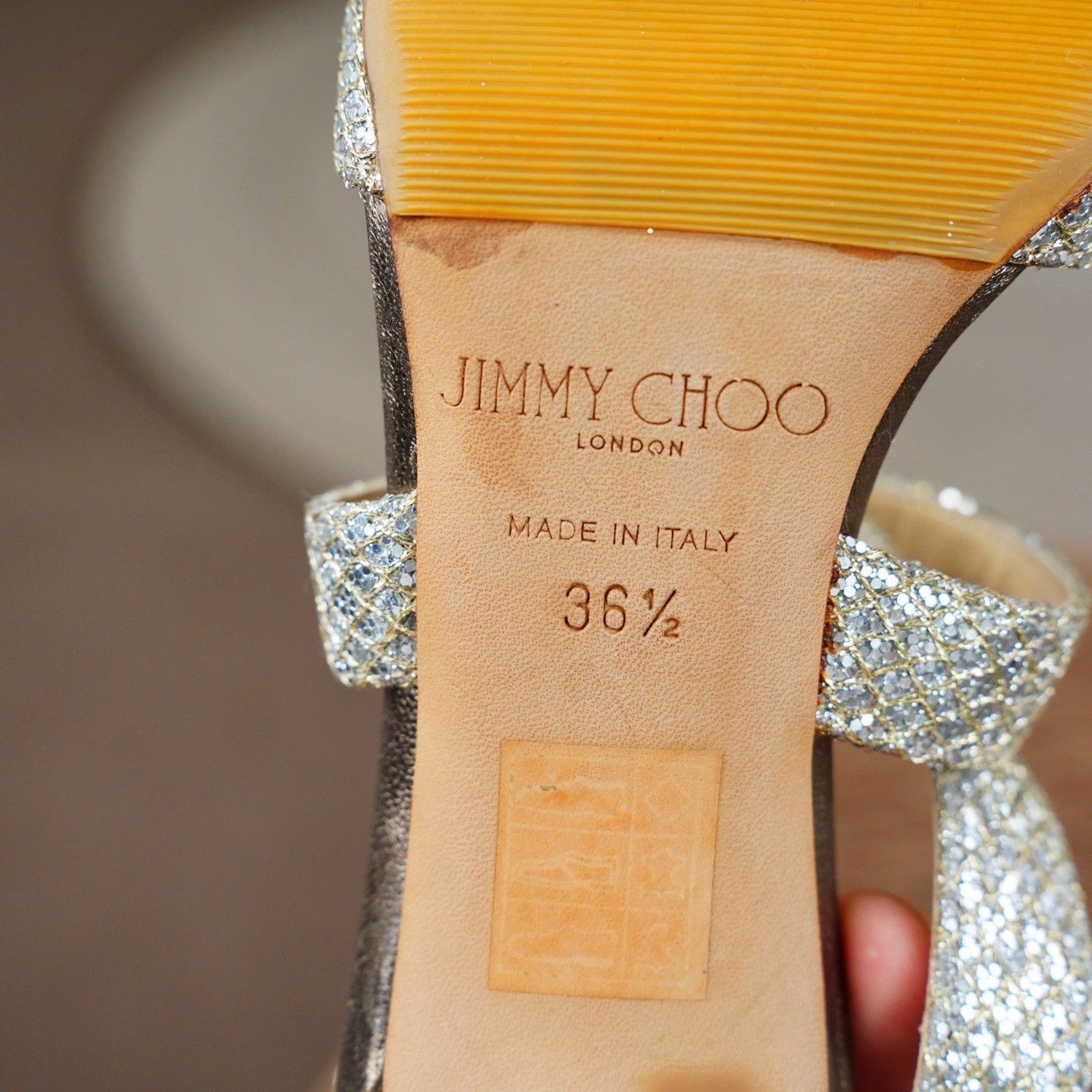 Jimmy Choo Jimmy Choo Leather Silver Sandals us_6-5 Women Size US 6.5 / IT 36.5 - 8 Thumbnail
