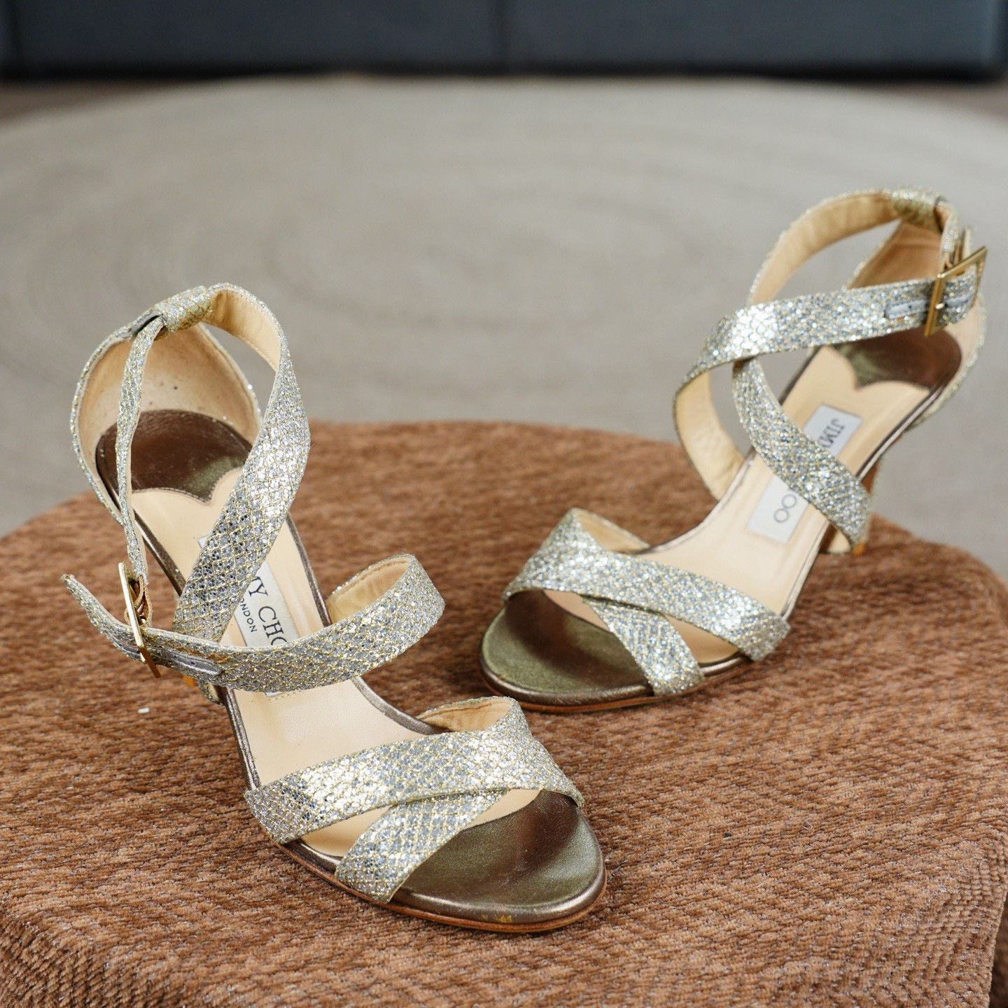 Jimmy Choo Jimmy Choo Leather Silver Sandals us_6-5 Women Size US 6.5 / IT 36.5 - 3 Thumbnail