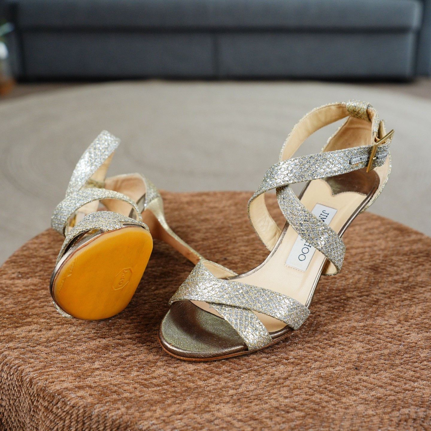 Jimmy Choo Jimmy Choo Leather Silver Sandals us_6-5 Women Size US 6.5 / IT 36.5 - 6 Thumbnail