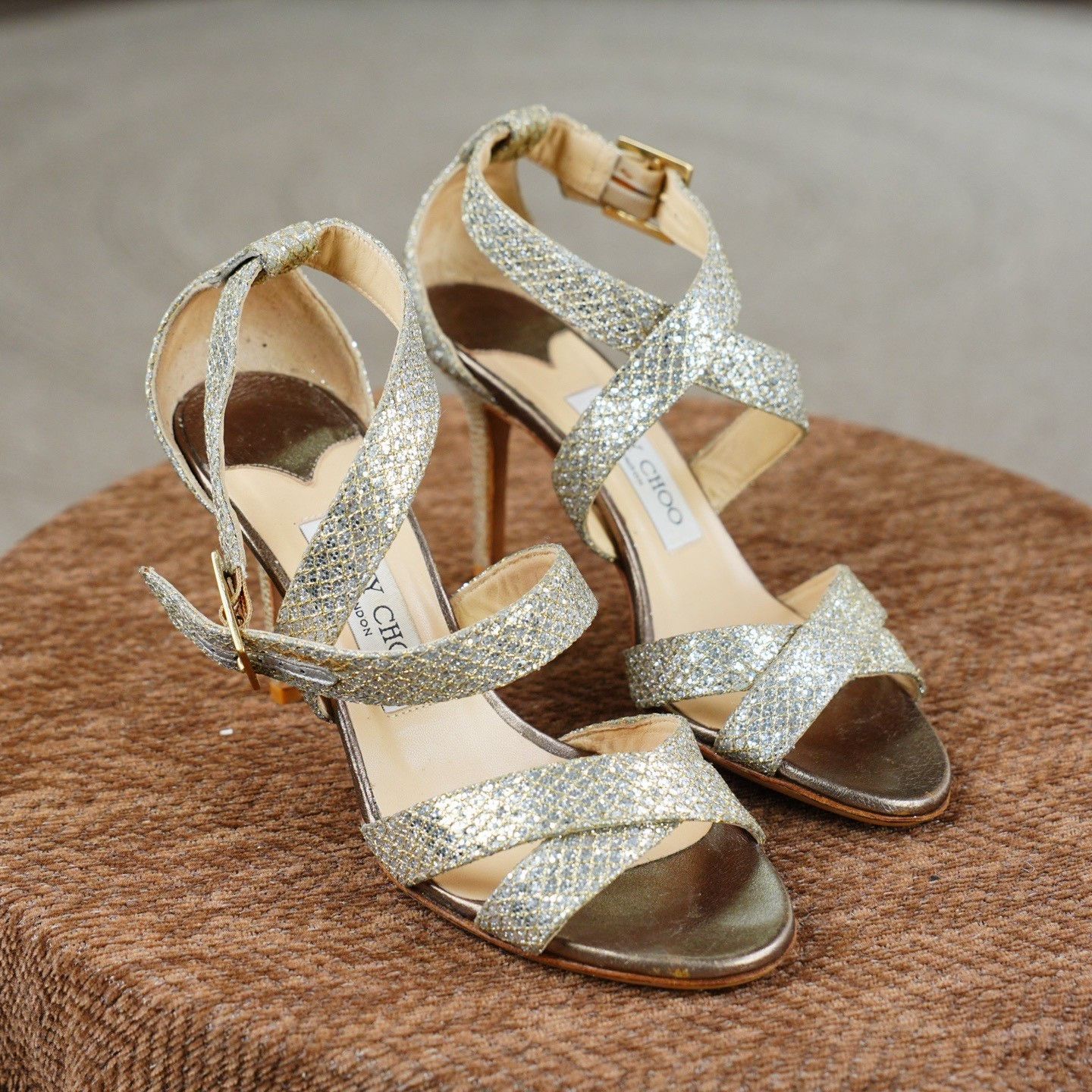 Jimmy Choo Jimmy Choo Leather Silver Sandals us_6-5 Women Size US 6.5 / IT 36.5 - 4 Thumbnail