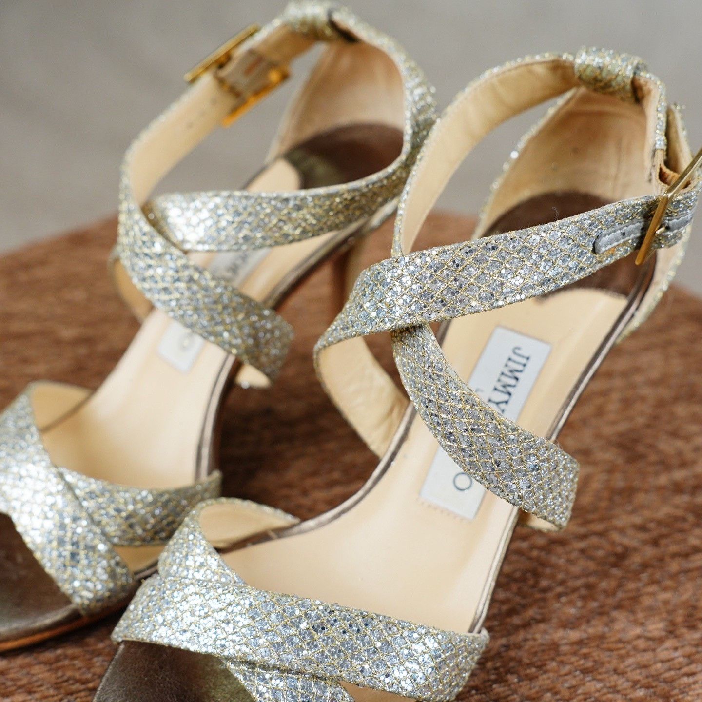 Jimmy Choo Jimmy Choo Leather Silver Sandals us_6-5 Women Size US 6.5 / IT 36.5 - 7 Thumbnail
