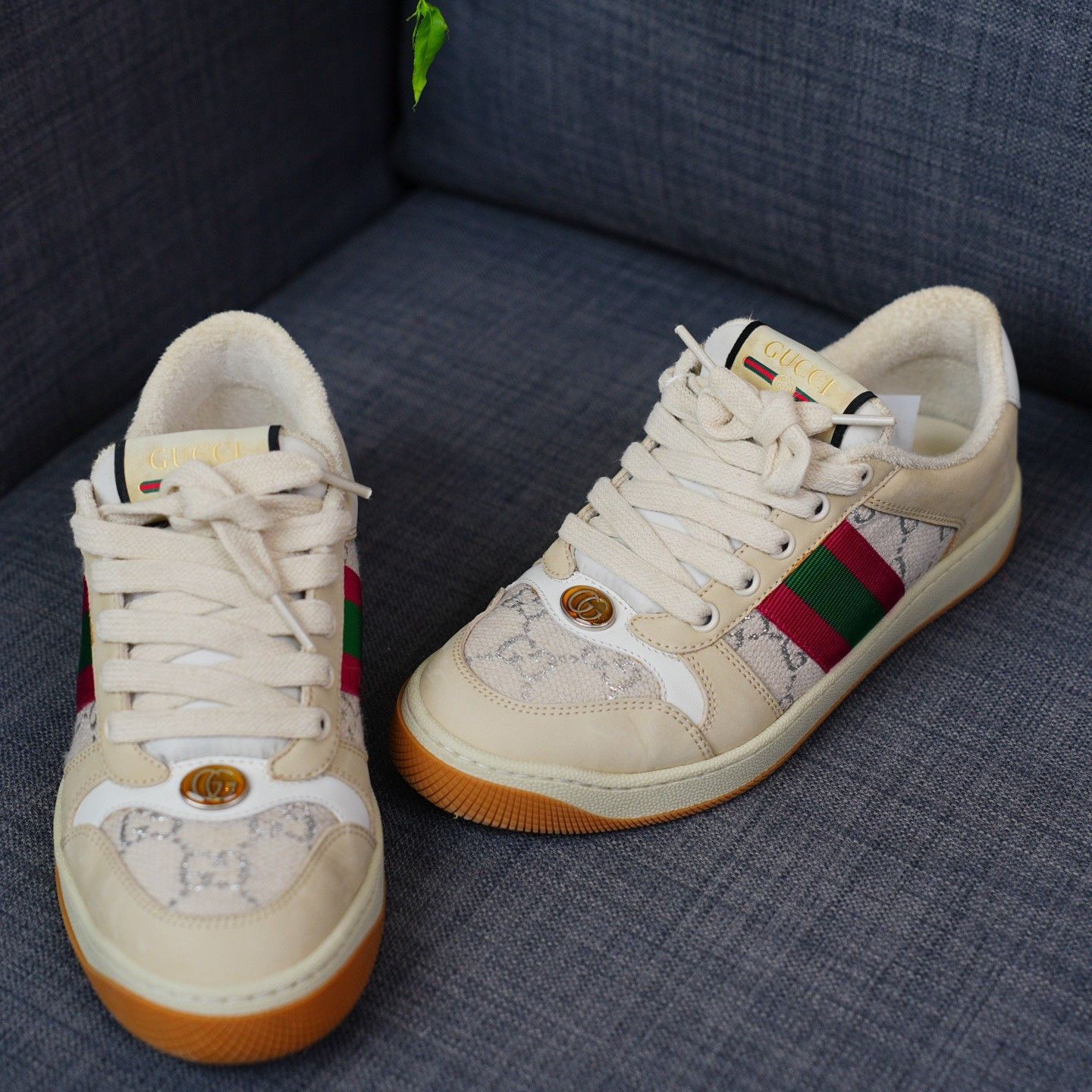 Gucci Gucci White Lowtop Sneakers us_6-5 Women Size US 6.5 / IT 36.5 - 3 Thumbnail