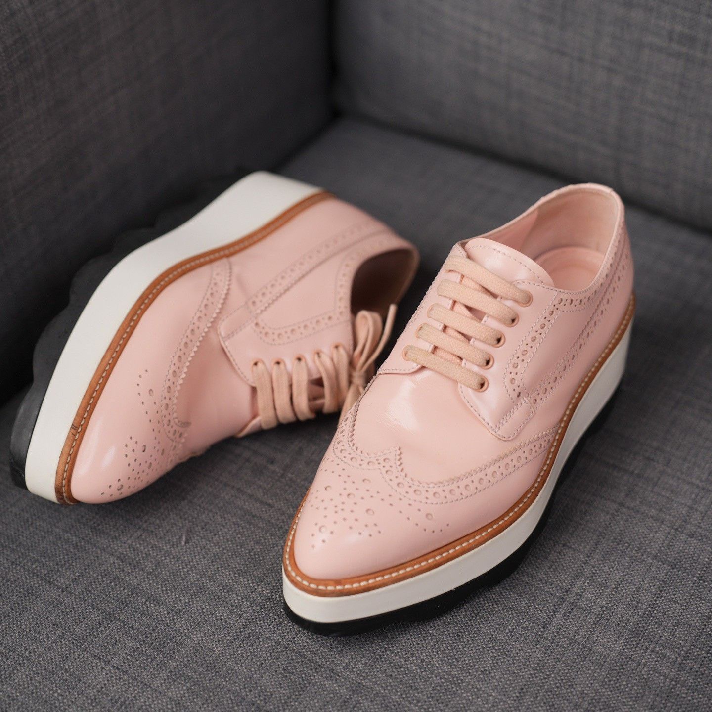 Prada Prada Pink Lowtop Sneakers us_6-5 Women Size US 6.5 / IT 36.5 - 2 Thumbnail
