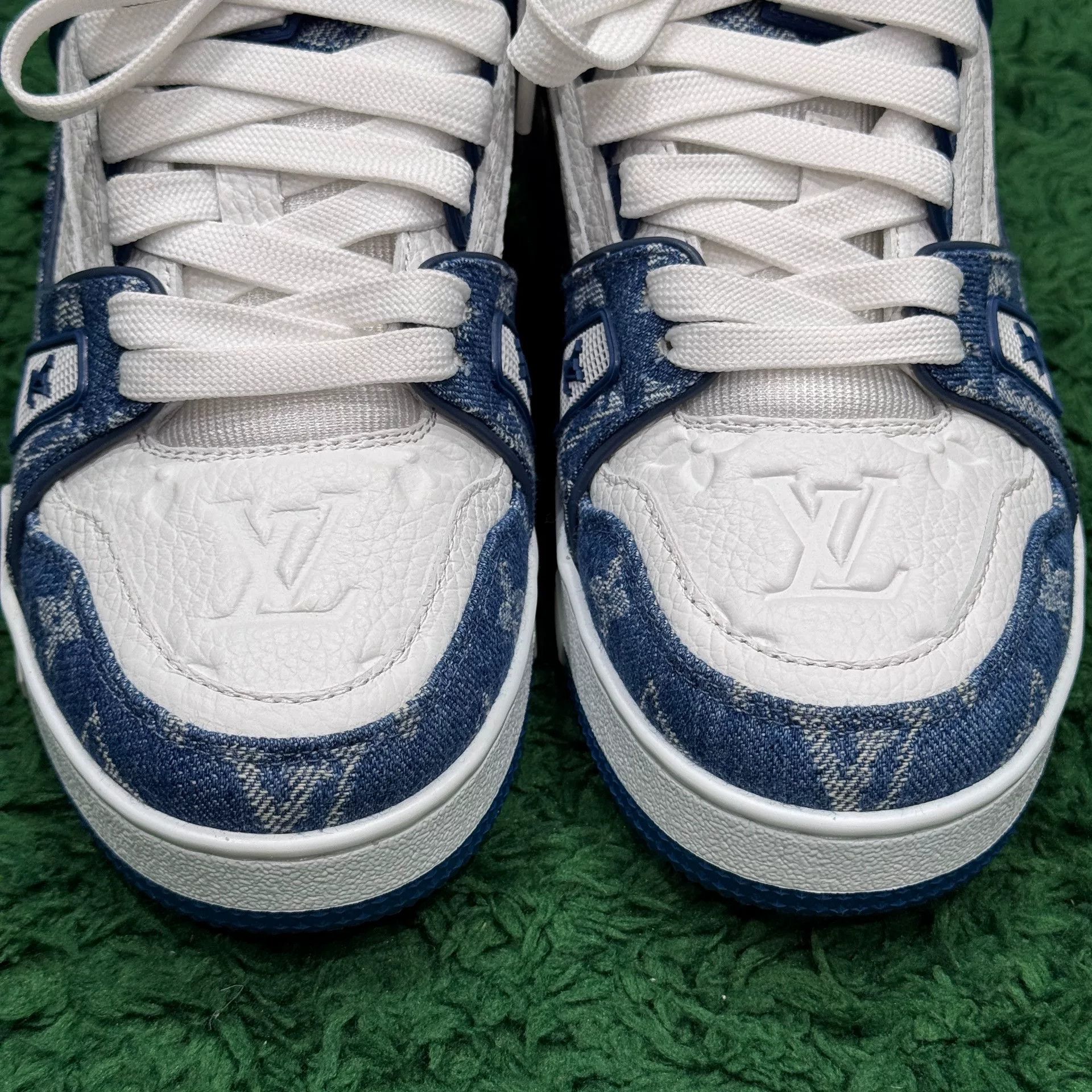 Louis Vuitton Louis Vuitton Training Denim Blue Lowtop Sneakers us_6 Women Size US 6 / IT 36 - 3 Thumbnail