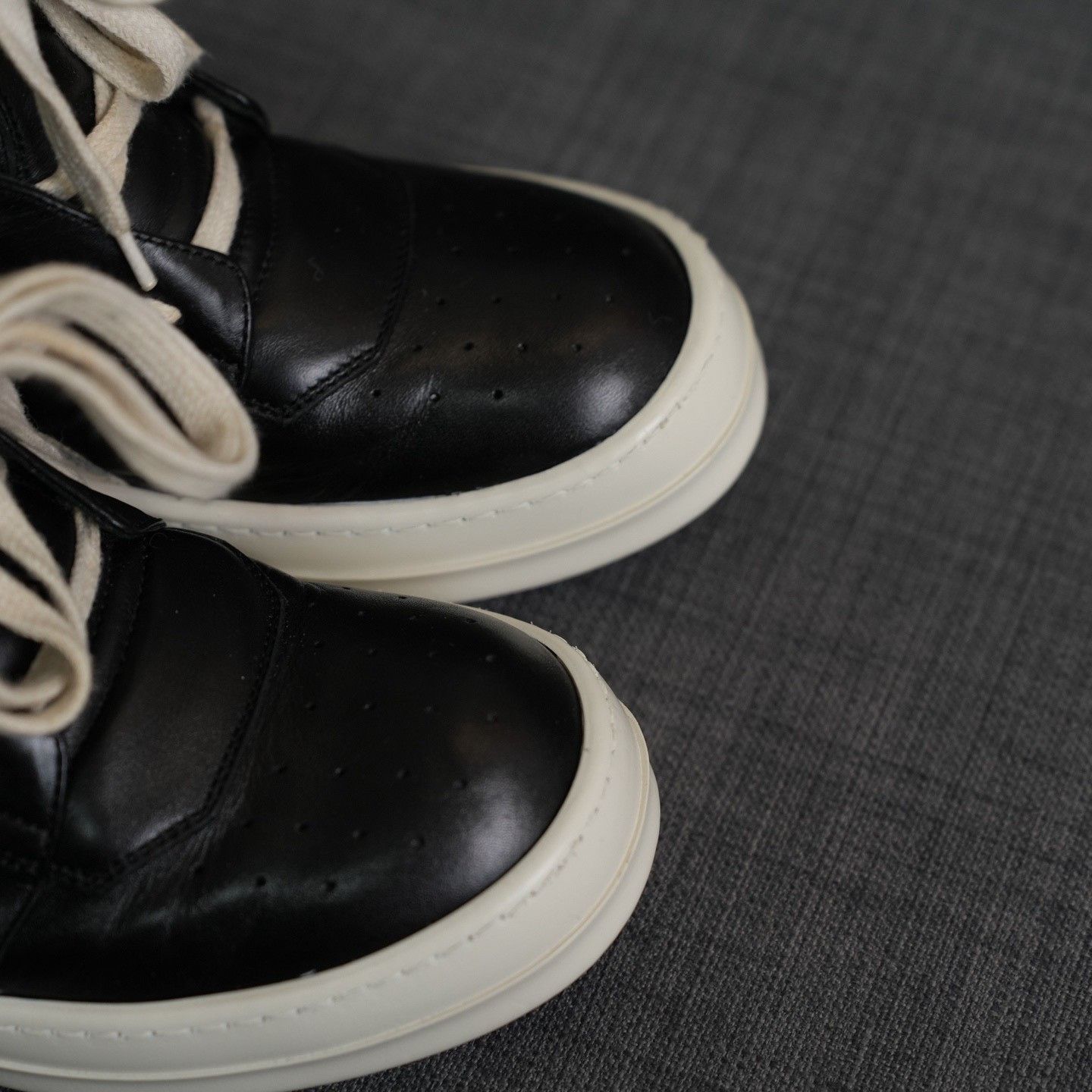Rick Owens Rick Owens Black Hitop Sneakers us_6 Women Size US 6 / IT 36 - 7 Thumbnail