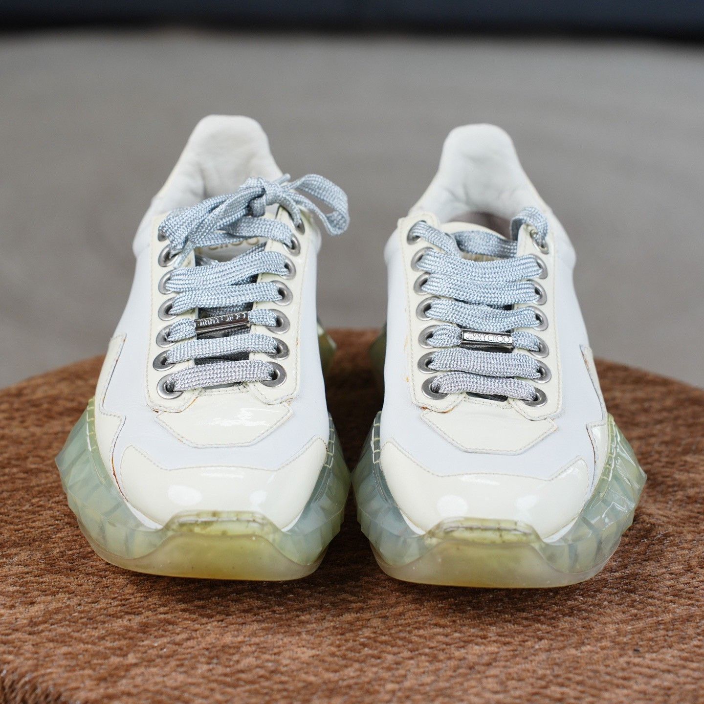 Jimmy Choo Jimmy Choo Clear Beige Lowtop Sneakers us_6 Women Size US 6 / IT 36 - 4 Thumbnail