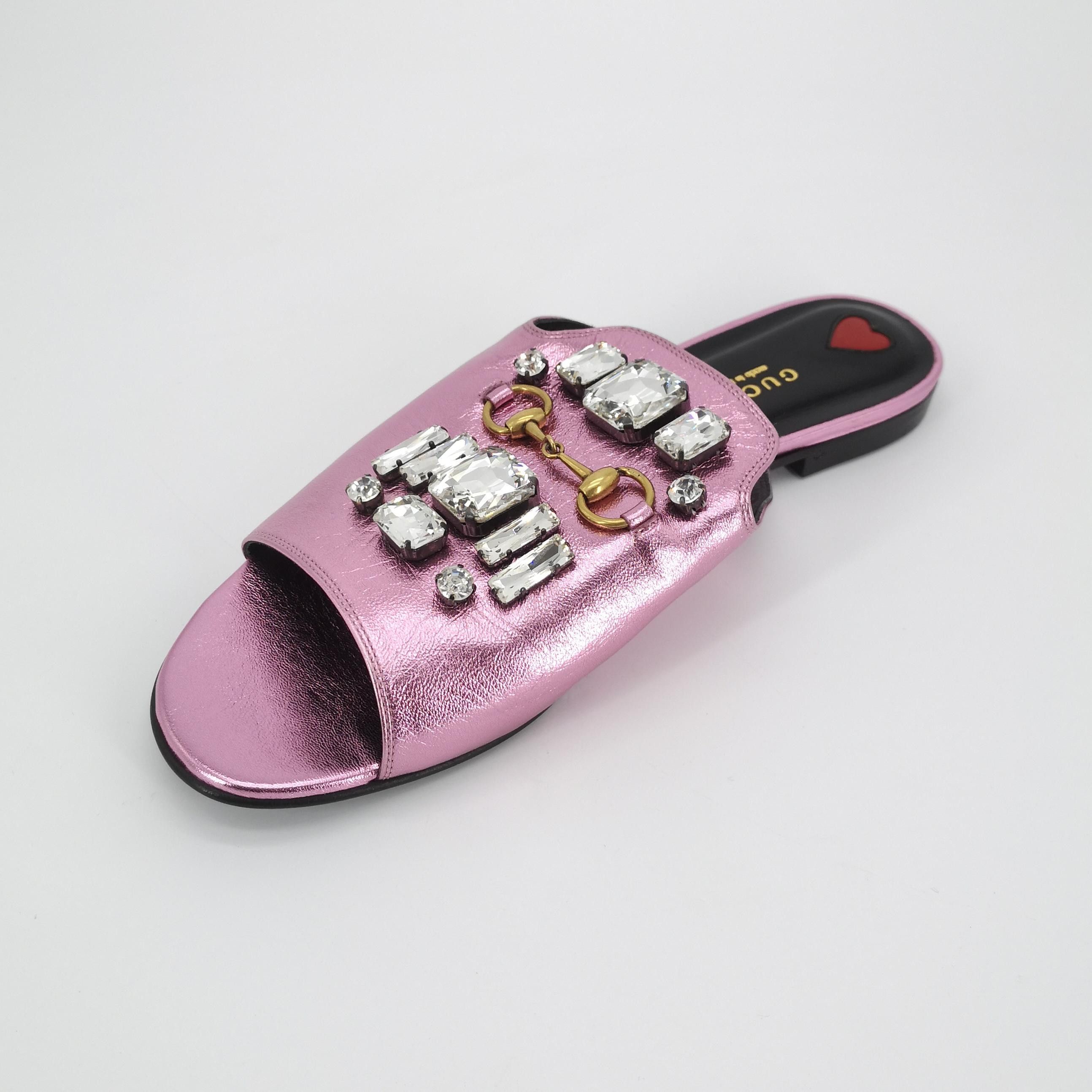 Gucci Gucci Metallic Crystal Horsebit Mules 40.5 Size US 10.5 / IT 40.5 - 3 Thumbnail