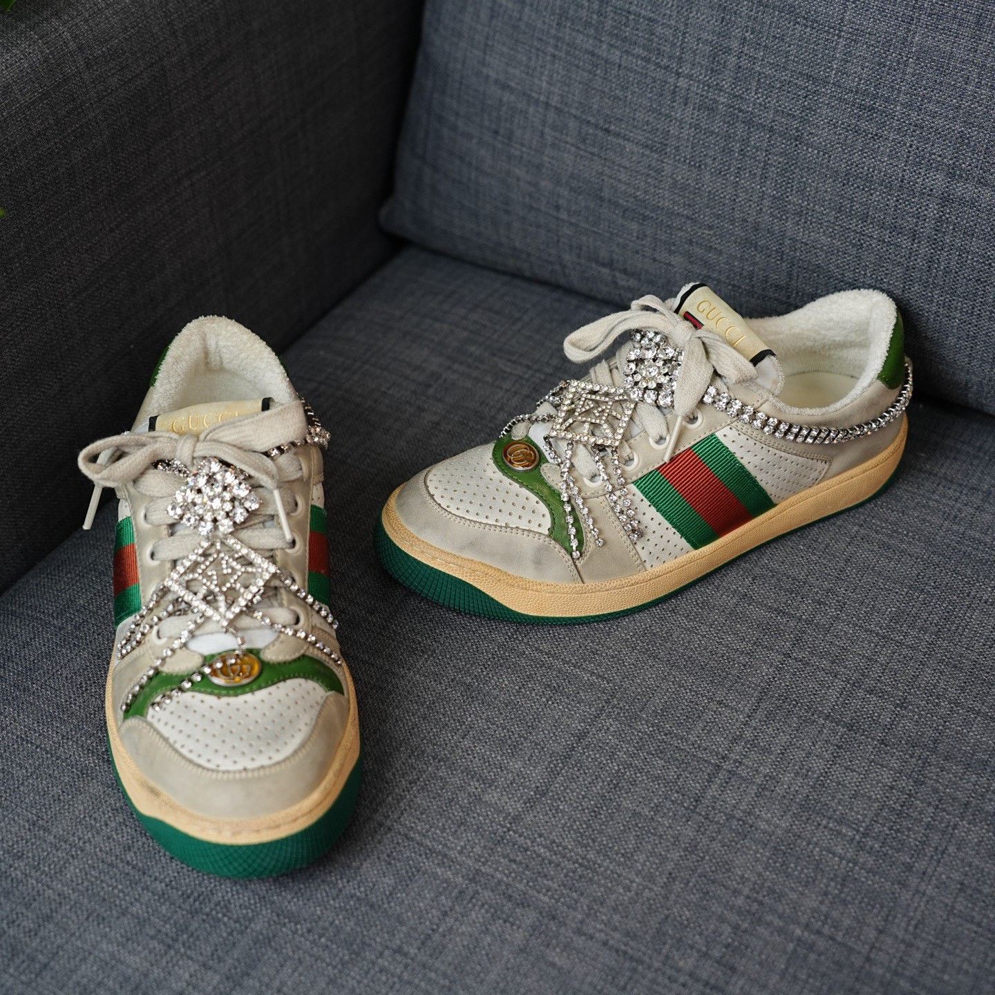 Gucci Gucci Green Lowtop Sneakers us_6 Women Size US 6 / IT 36 - 3 Thumbnail