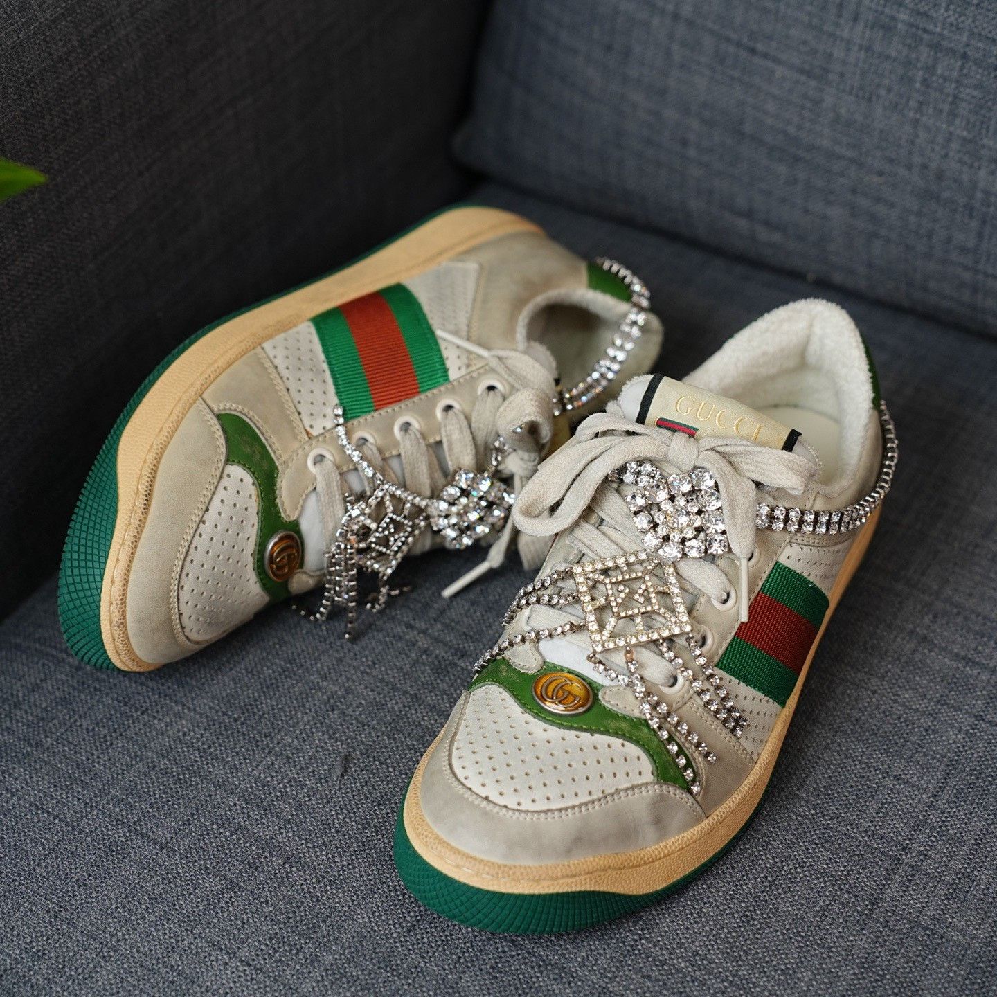 Gucci Gucci Green Lowtop Sneakers us_6 Women Size US 6 / IT 36 - 2 Thumbnail