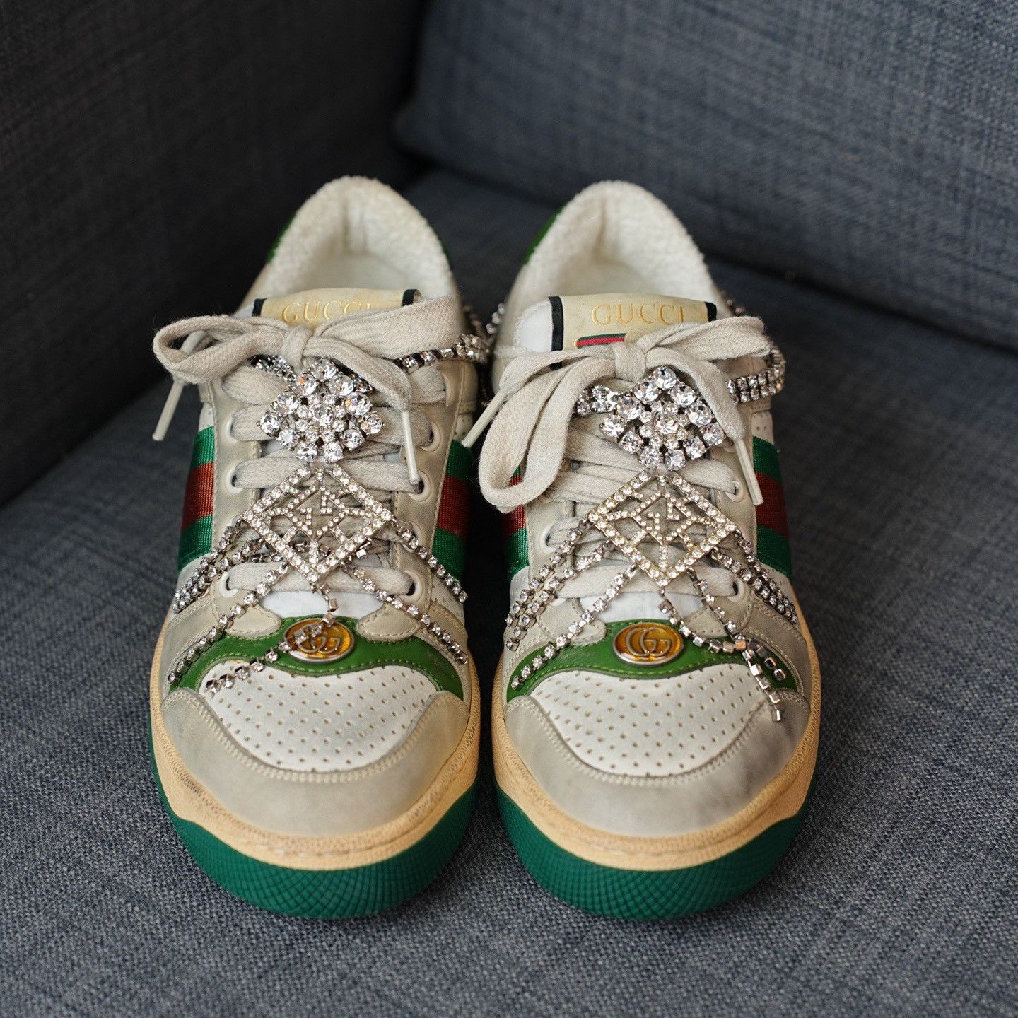 Gucci Gucci Green Lowtop Sneakers us_6 Women Size US 6 / IT 36 - 4 Thumbnail