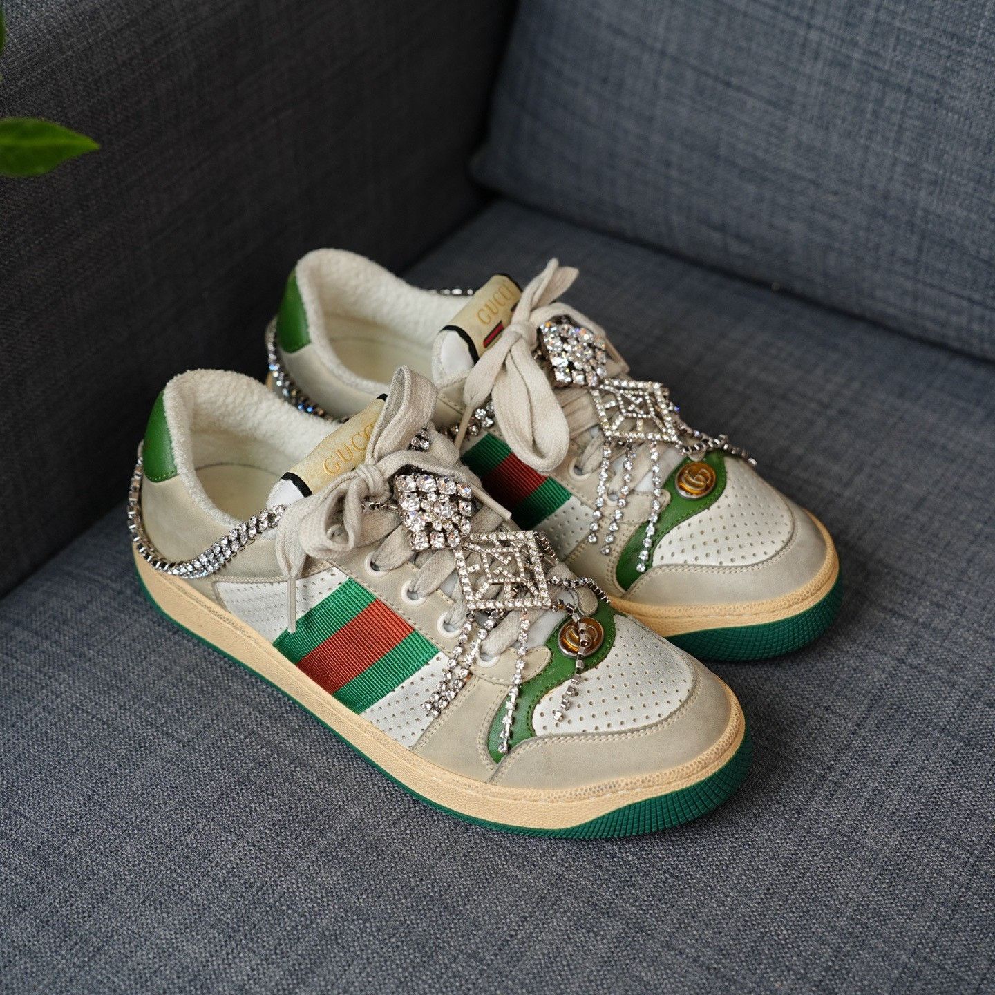 Gucci Gucci Green Lowtop Sneakers us_6 Women Size US 6 / IT 36 - 5 Thumbnail