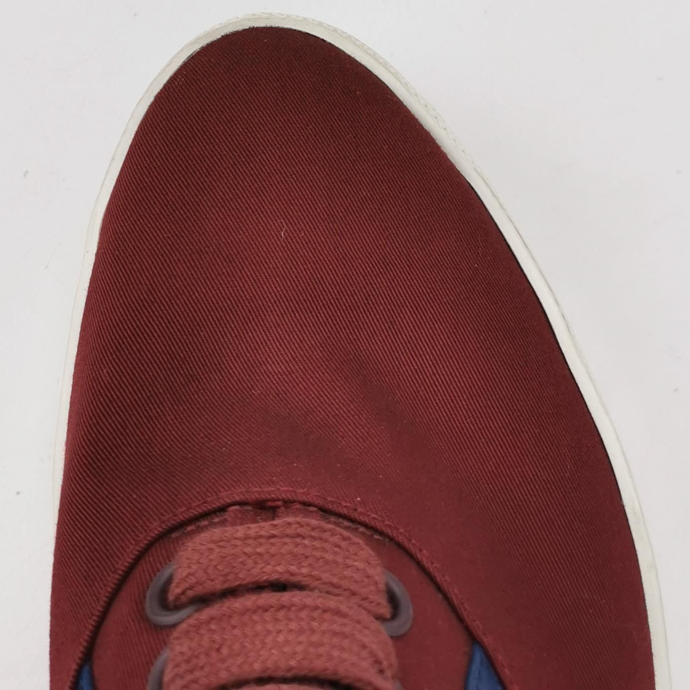 Prada Prada Burgundy Canvas Low-Top Sneakers 7 Size US 7 / EU 40 - 7 Thumbnail