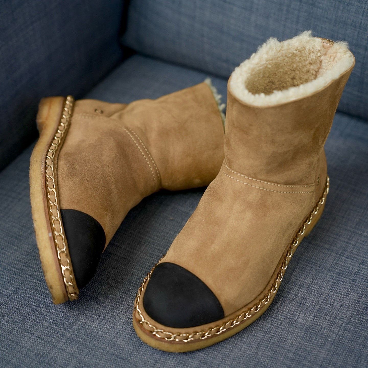 Chanel Chanel Suede Brown Boots us_6 Women Size US 6 / IT 36 - 2 Thumbnail