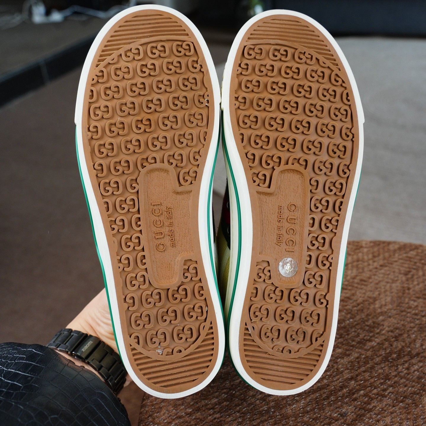Gucci Gucci Casual Beige Lowtop Sneakers us_6 Women Size US 6 / IT 36 - 9 Thumbnail