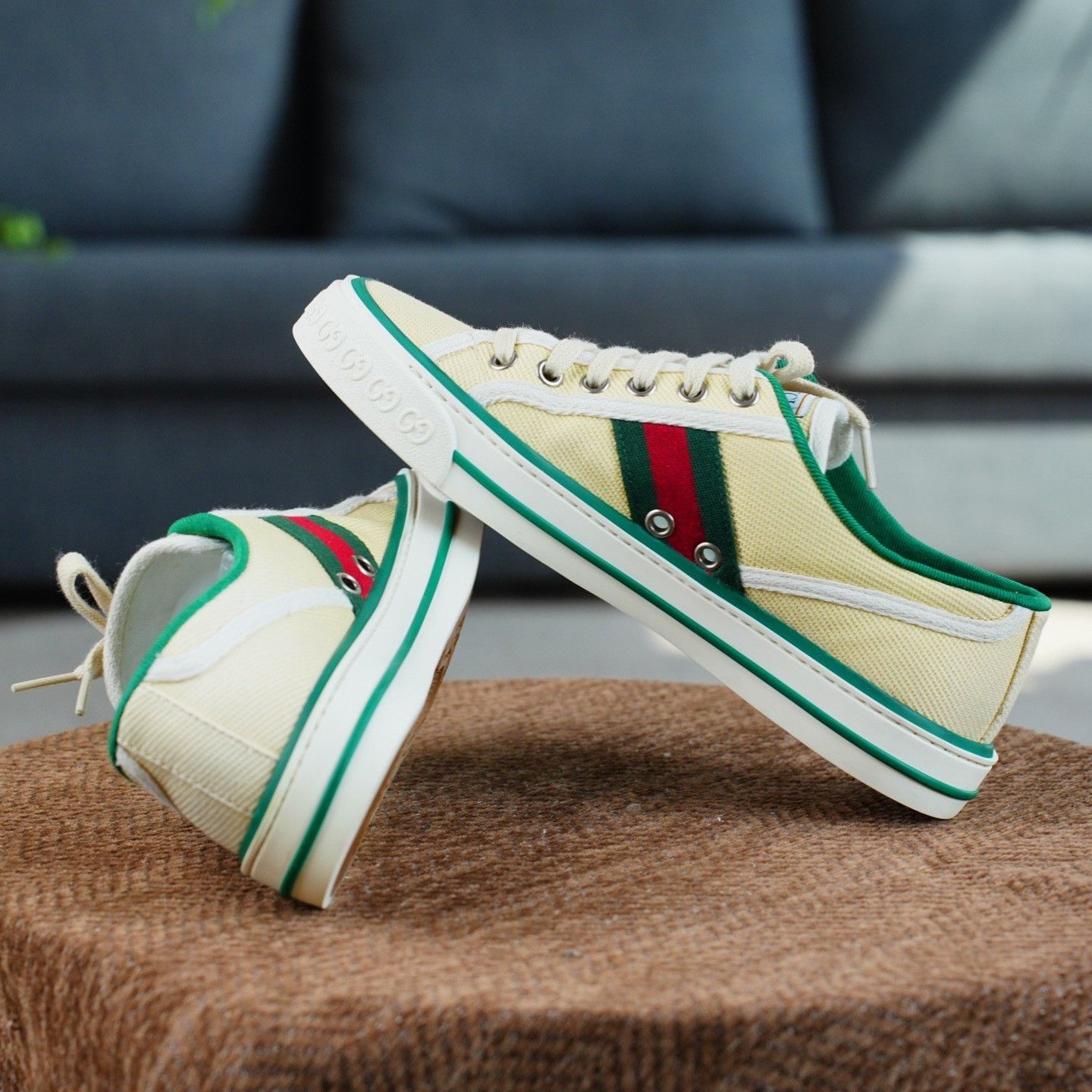 Gucci Gucci Casual Beige Lowtop Sneakers us_6 Women Size US 6 / IT 36 - 7 Thumbnail