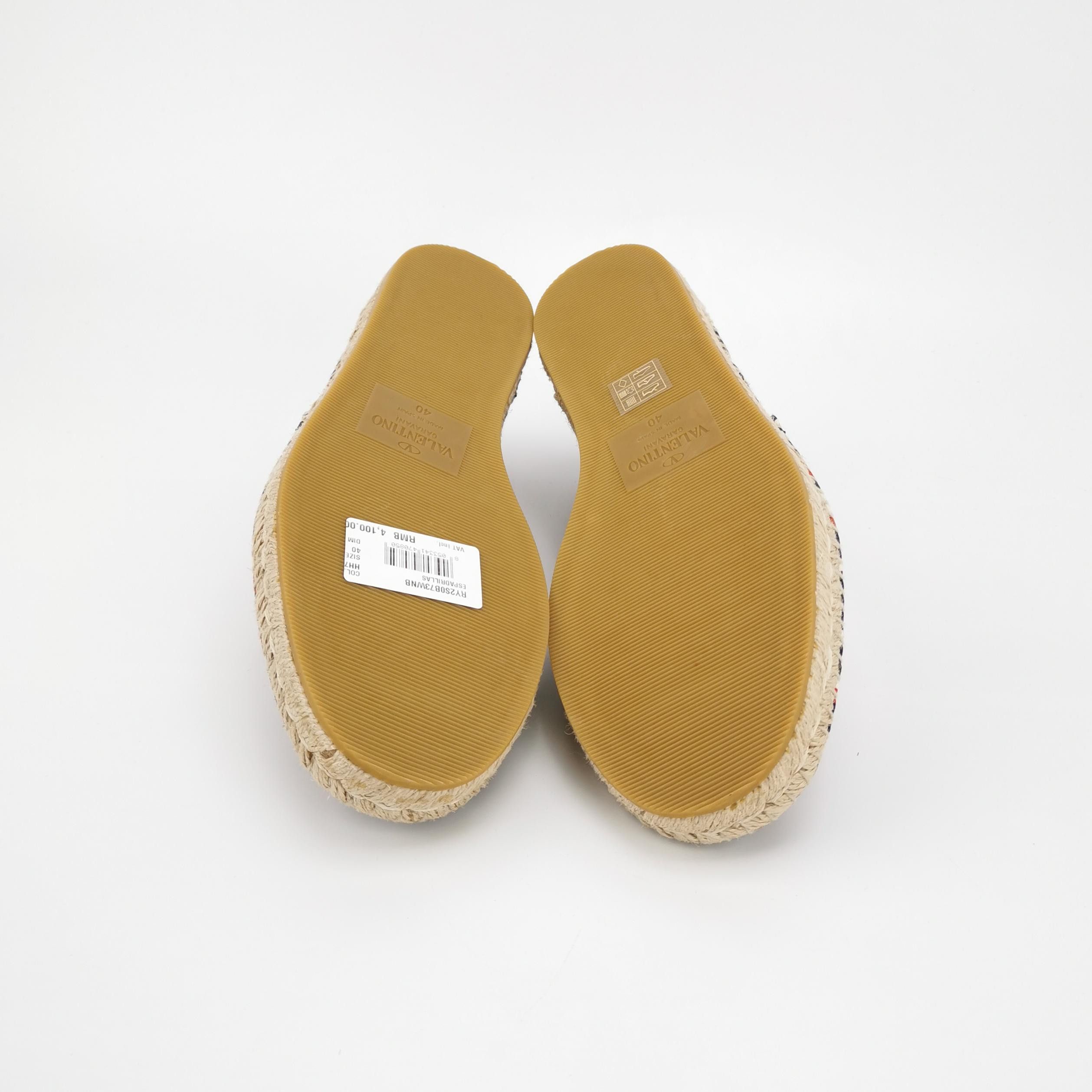 Valentino Valentino Monogram Print Canvas Espadrilles EU 40 Size US 7 / EU 40 - 6 Thumbnail