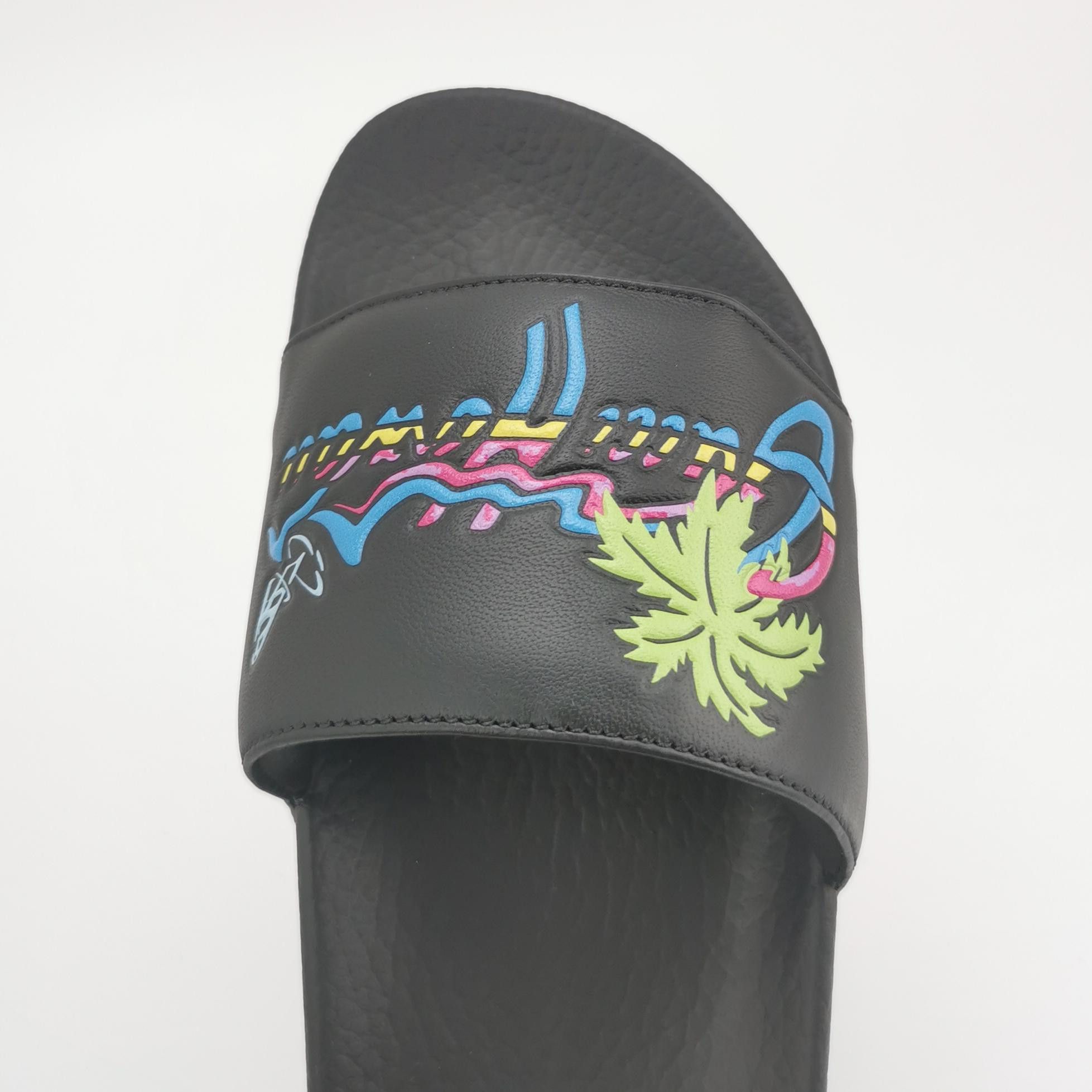 Gucci Gucci Hawaii Graphic Print Leather Slides 41 Size US 8 / EU 41 - 7 Thumbnail