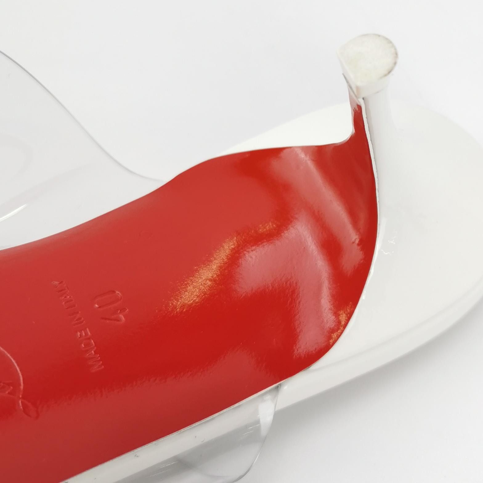 Christian Louboutin Christian Louboutin Clear Strap White Mules 40 Size US 10 / IT 40 - 10 Thumbnail
