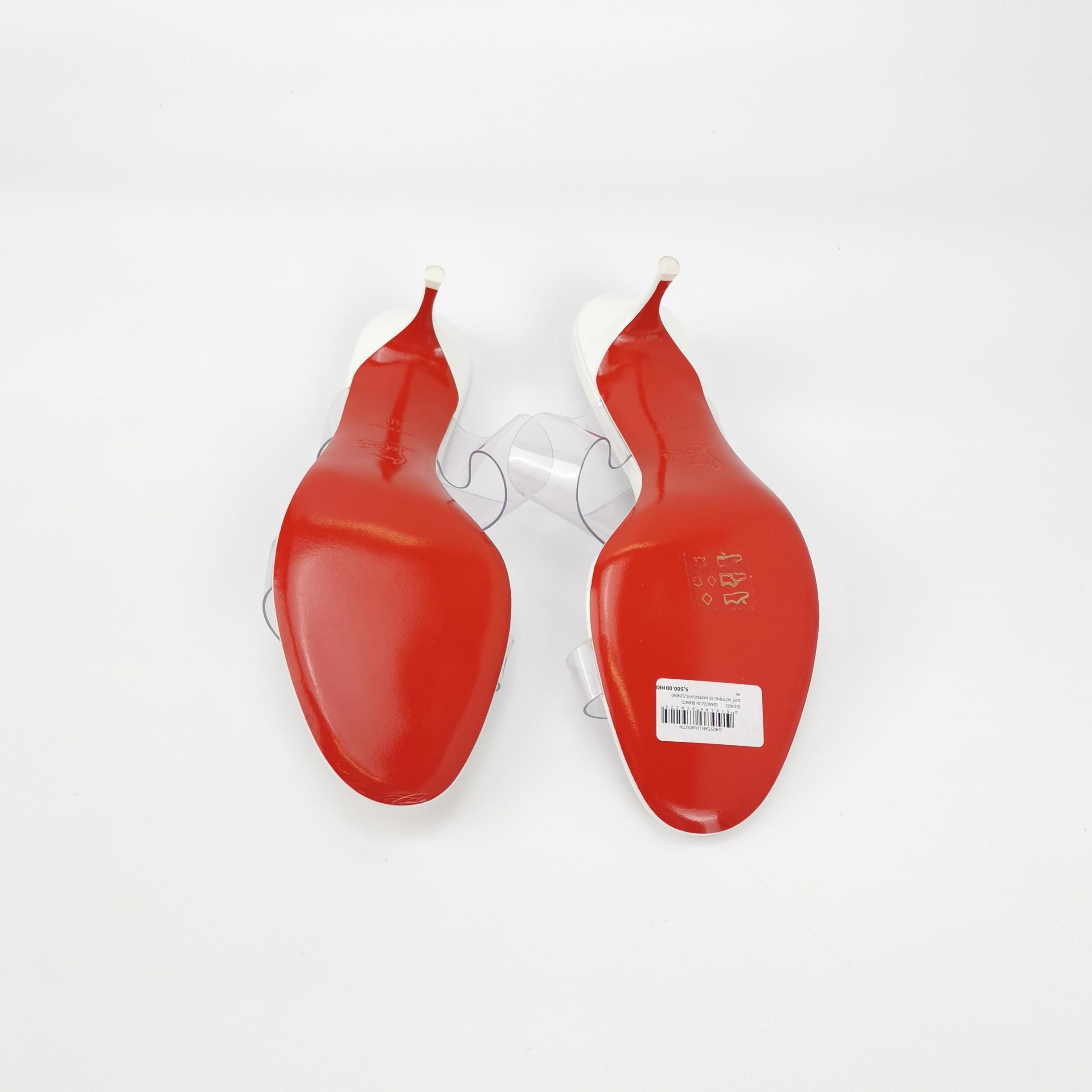 Christian Louboutin Christian Louboutin Clear Strap White Mules 40 Size US 10 / IT 40 - 6 Thumbnail