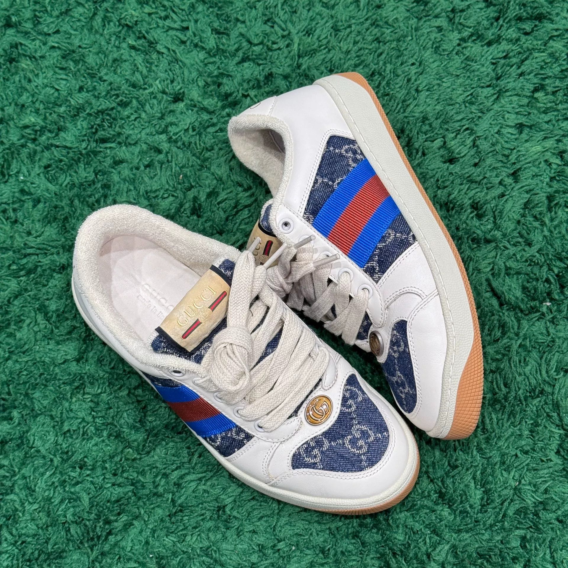 Gucci Gucci Denim Blue Lowtop Sneakers us_5-5 Women Size US 5.5 / IT 35.5 - 3 Thumbnail