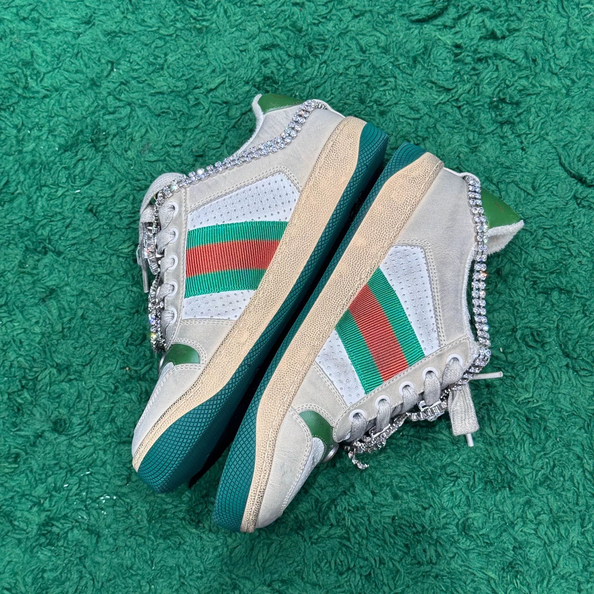Gucci Gucci White Lowtop Sneakers us_5-5 Women Size US 5.5 / IT 35.5 - 3 Thumbnail