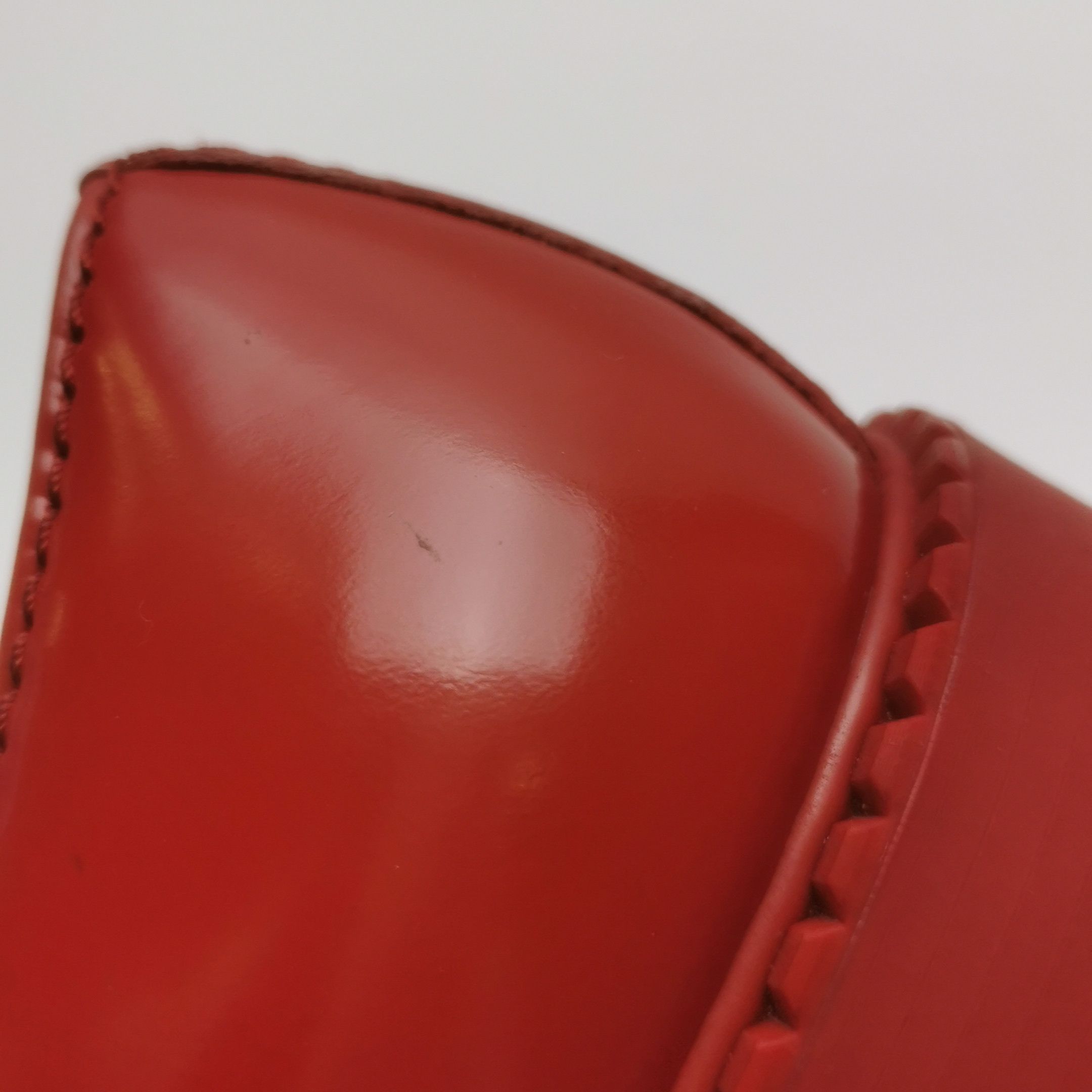 Prada Prada Red Triangle Logo Leather Loafers Size US 6.5 Size US 6 / EU 39 - 8 Thumbnail
