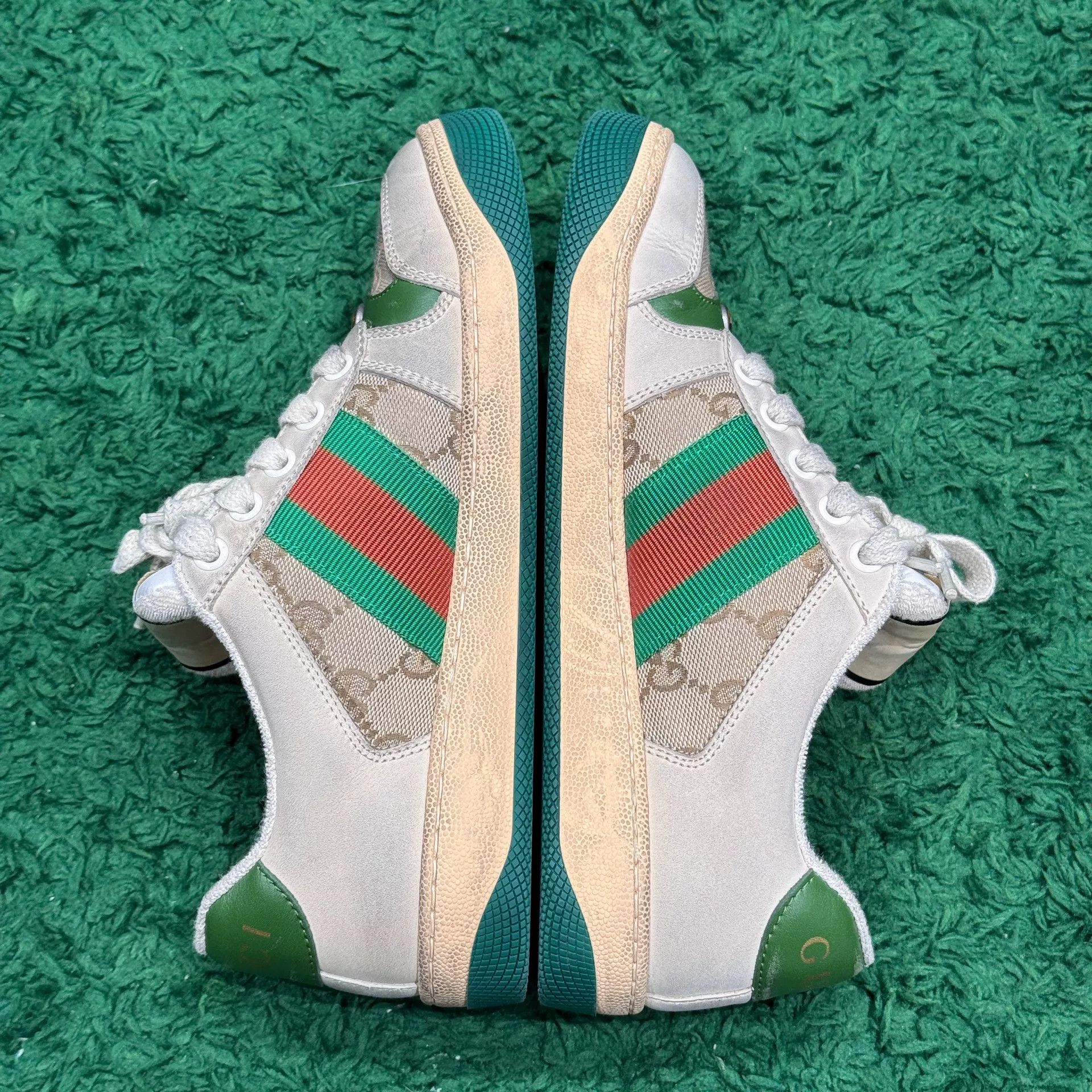 Gucci Gucci Distressed White Lowtop Sneakers us_5-5 Women Size US 5.5 / IT 35.5 - 5 Thumbnail