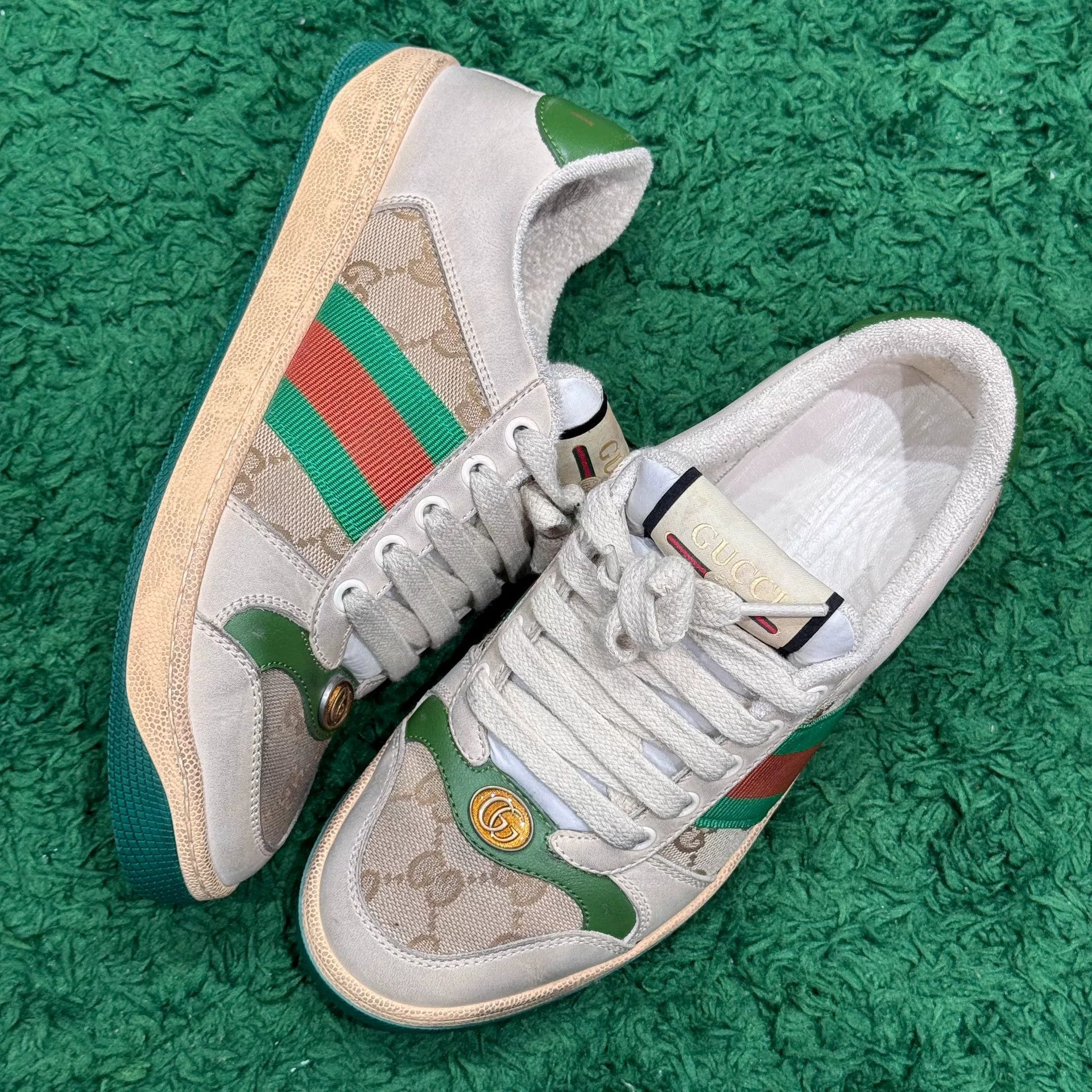 Gucci Gucci Distressed White Lowtop Sneakers us_5-5 Women Size US 5.5 / IT 35.5 - 2 Thumbnail