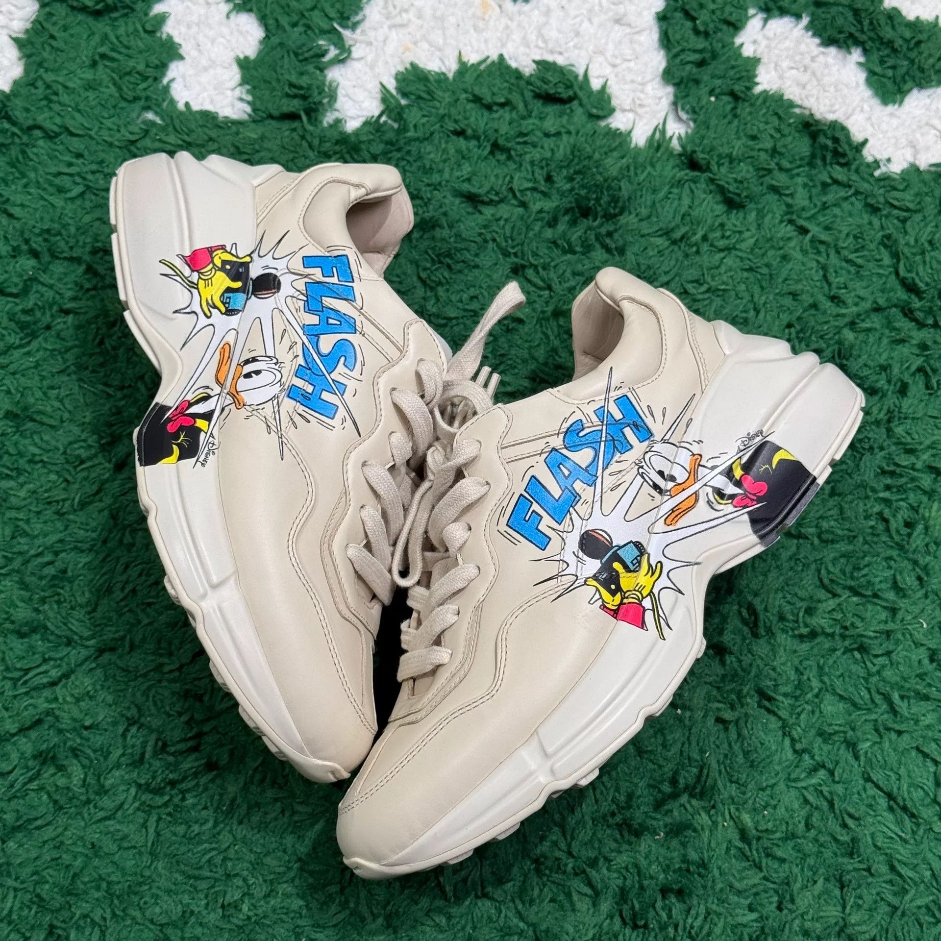 Gucci Gucci Printed White Lowtop Sneakers us_5-5 Women Size US 5.5 / IT 35.5 - 4 Thumbnail