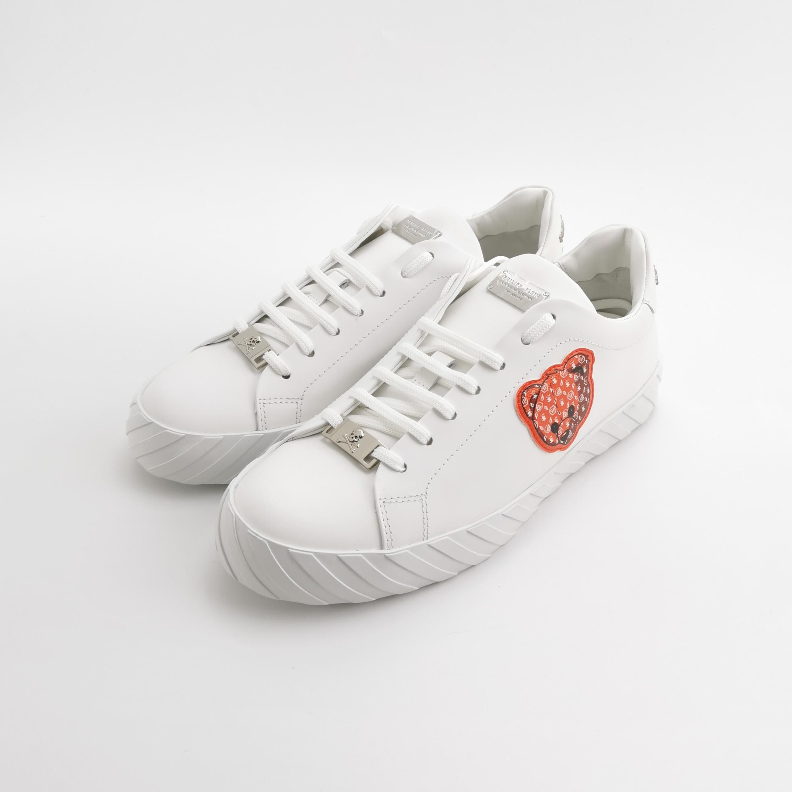 Philipp Plein Philipp Plein Teddy Bear Patch Leather Sneakers 40.5 Size US 7 / EU 40 - 3 Thumbnail