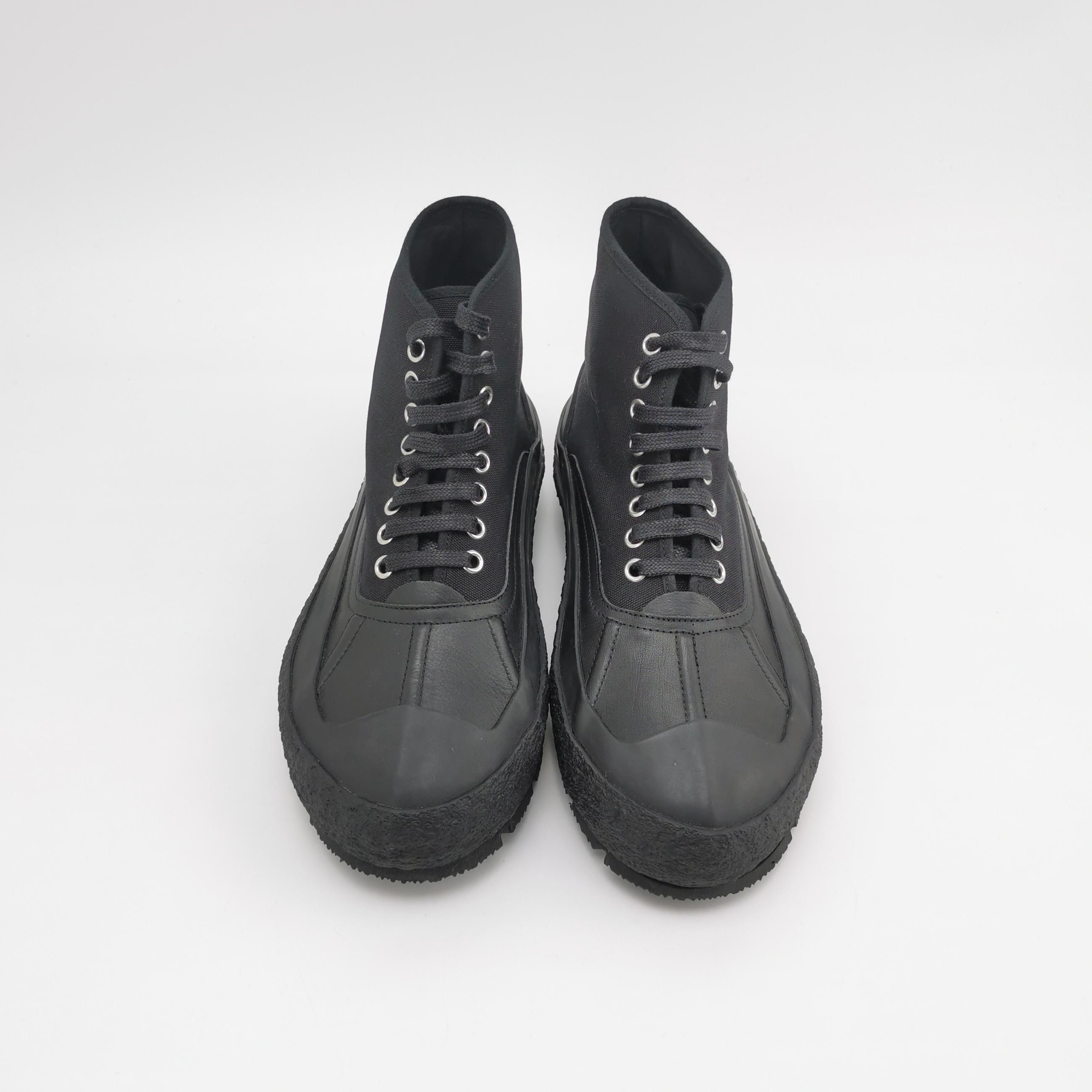 Jil Sander Jil Sander Leather Canvas Sneaker Boots Size 40 Size US 7 / EU 40 - 4 Thumbnail