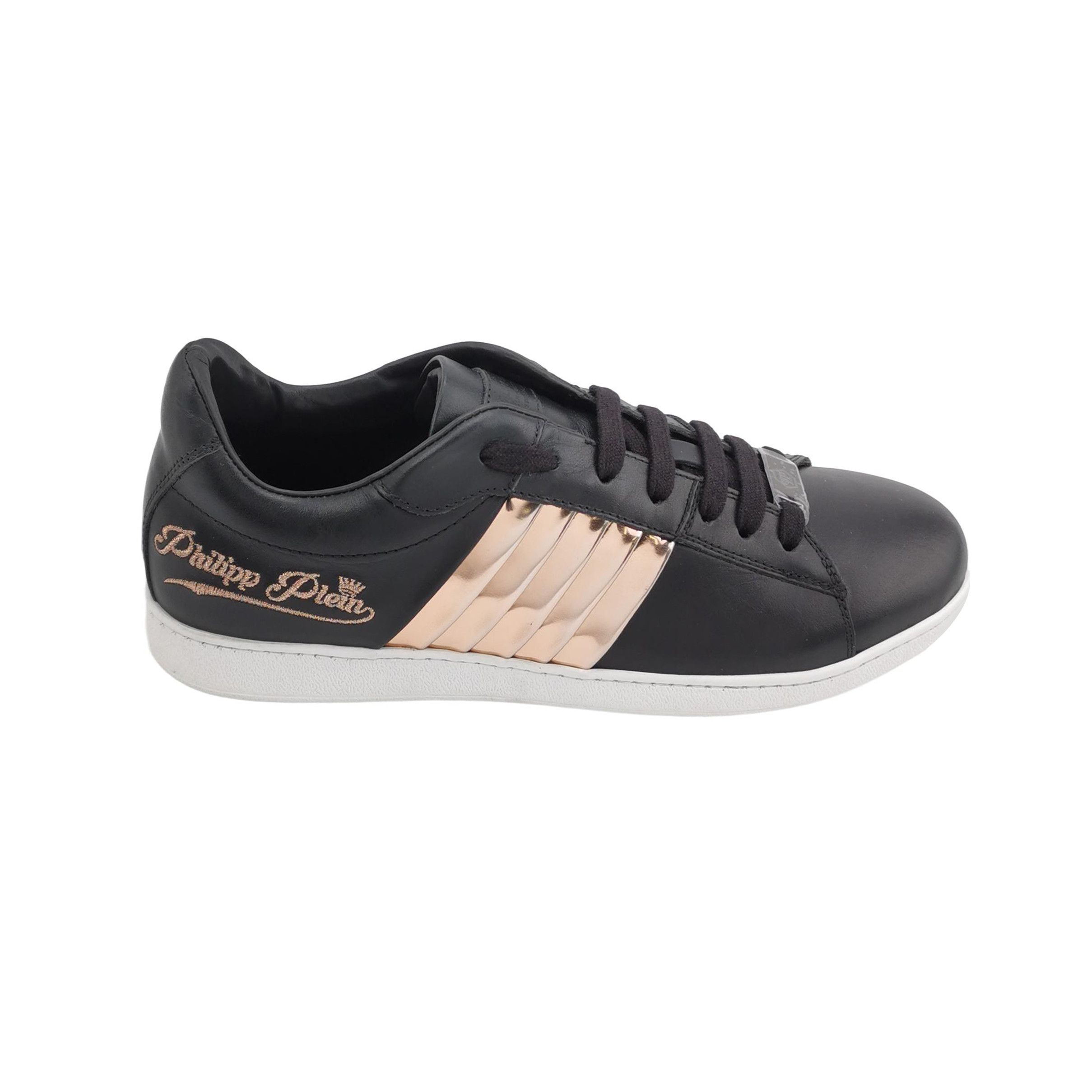 Philipp Plein Philipp Plein Metallic Bar Leather Sneakers 41 Size US 8 / EU 41 - 2 Thumbnail