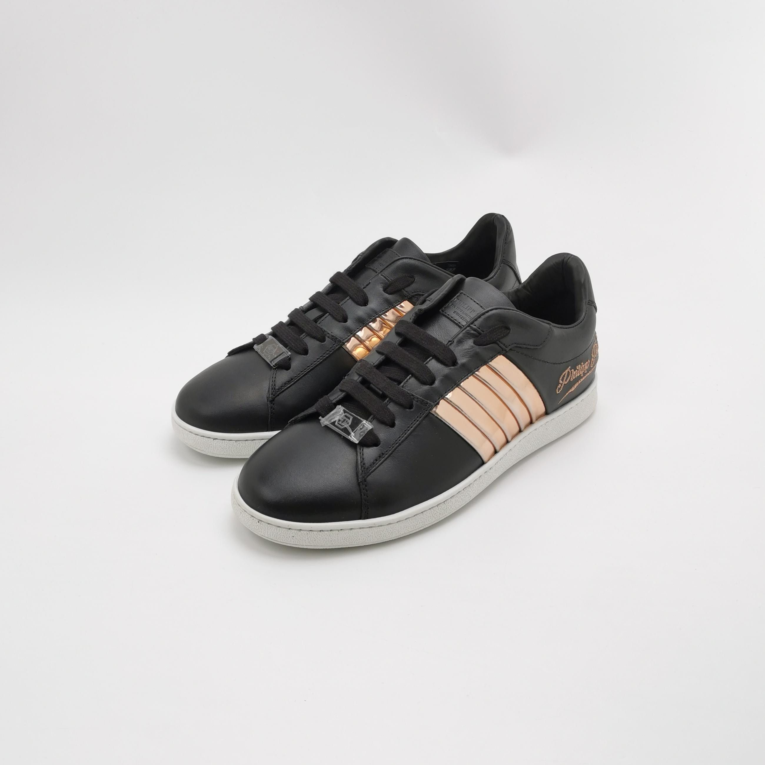 Philipp Plein Philipp Plein Metallic Bar Leather Sneakers 41 Size US 8 / EU 41 - 3 Thumbnail
