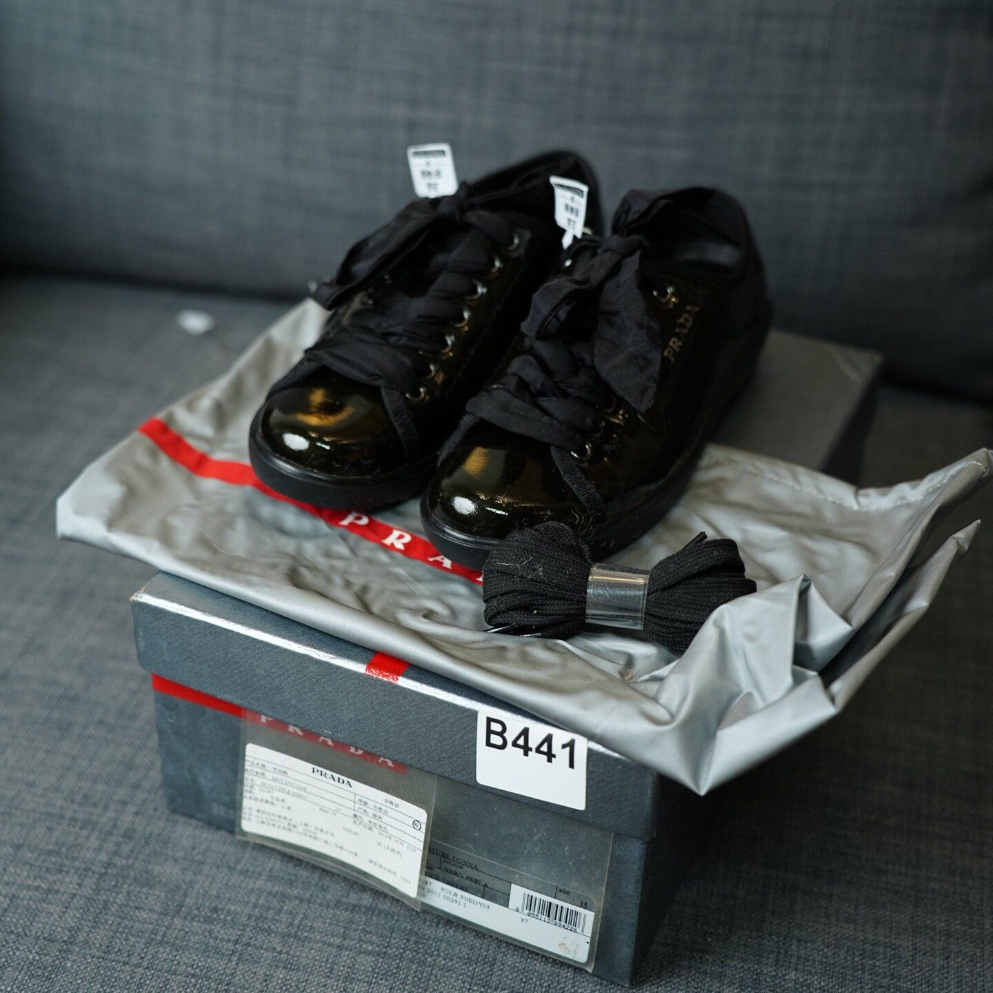 Prada Prada Casual Black Lowtop Sneakers us_5 Women Size US 5 / IT 35 - 8 Thumbnail