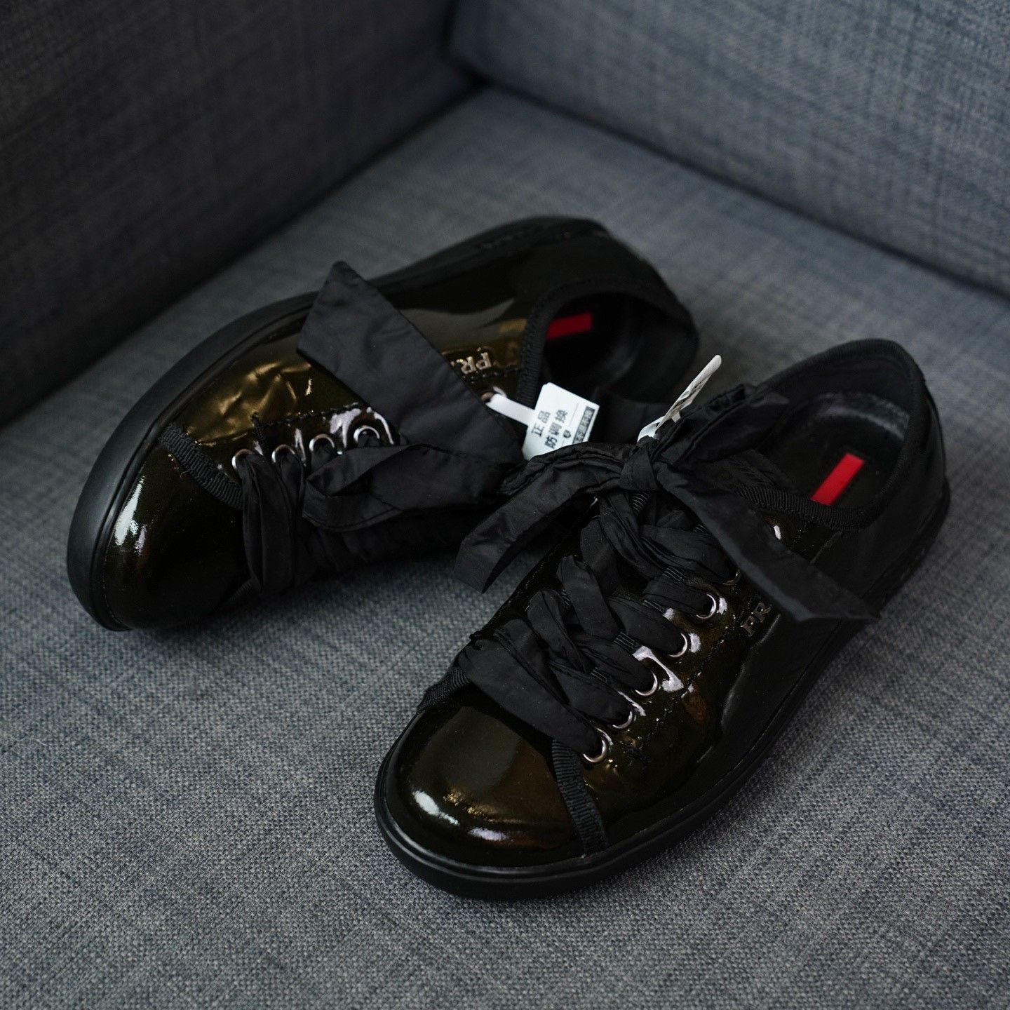Prada Prada Casual Black Lowtop Sneakers us_5 Women Size US 5 / IT 35 - 2 Thumbnail