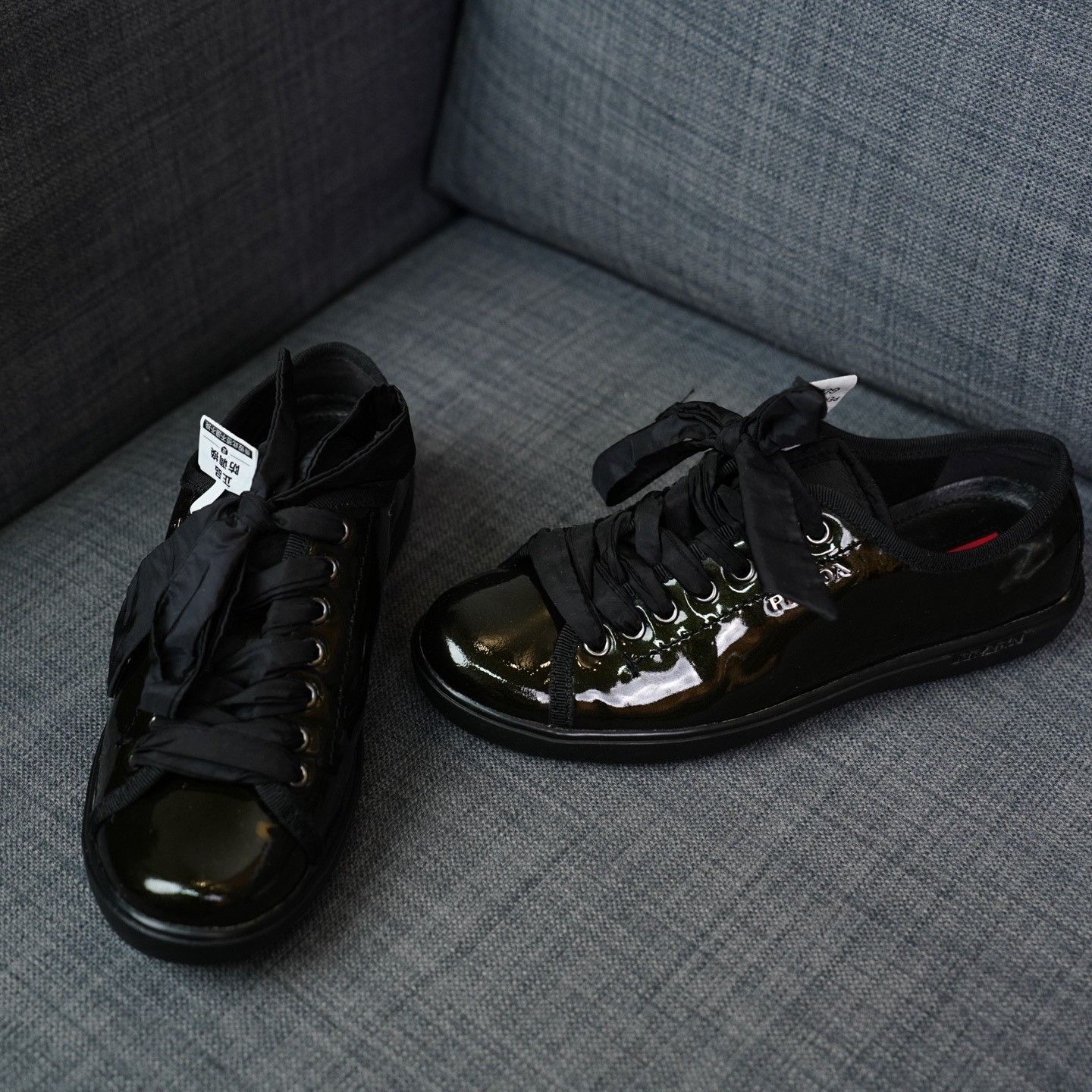 Prada Prada Casual Black Lowtop Sneakers us_5 Women Size US 5 / IT 35 - 3 Thumbnail