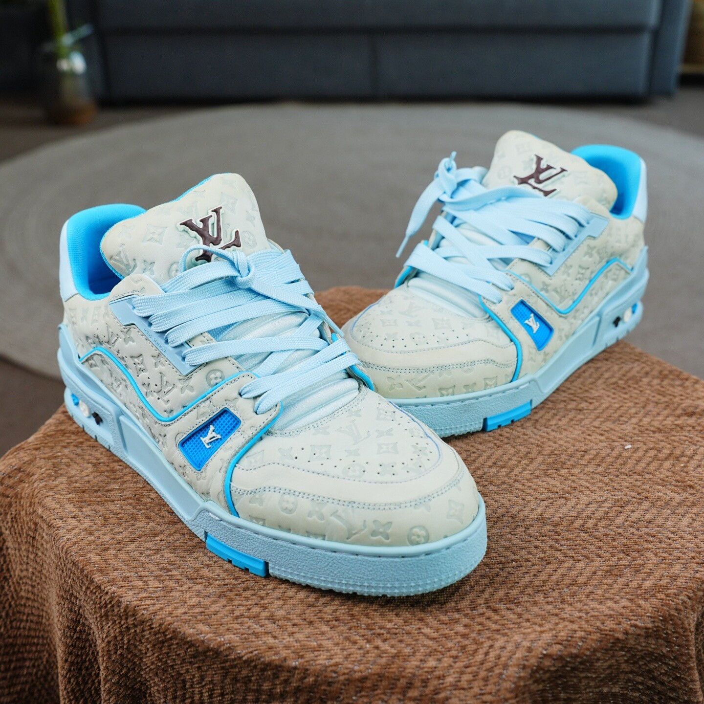 Louis Vuitton Louis Vuitton Training Blue Lowtop Sneakers 9 Men Size US 9 / EU 42 - 3 Thumbnail