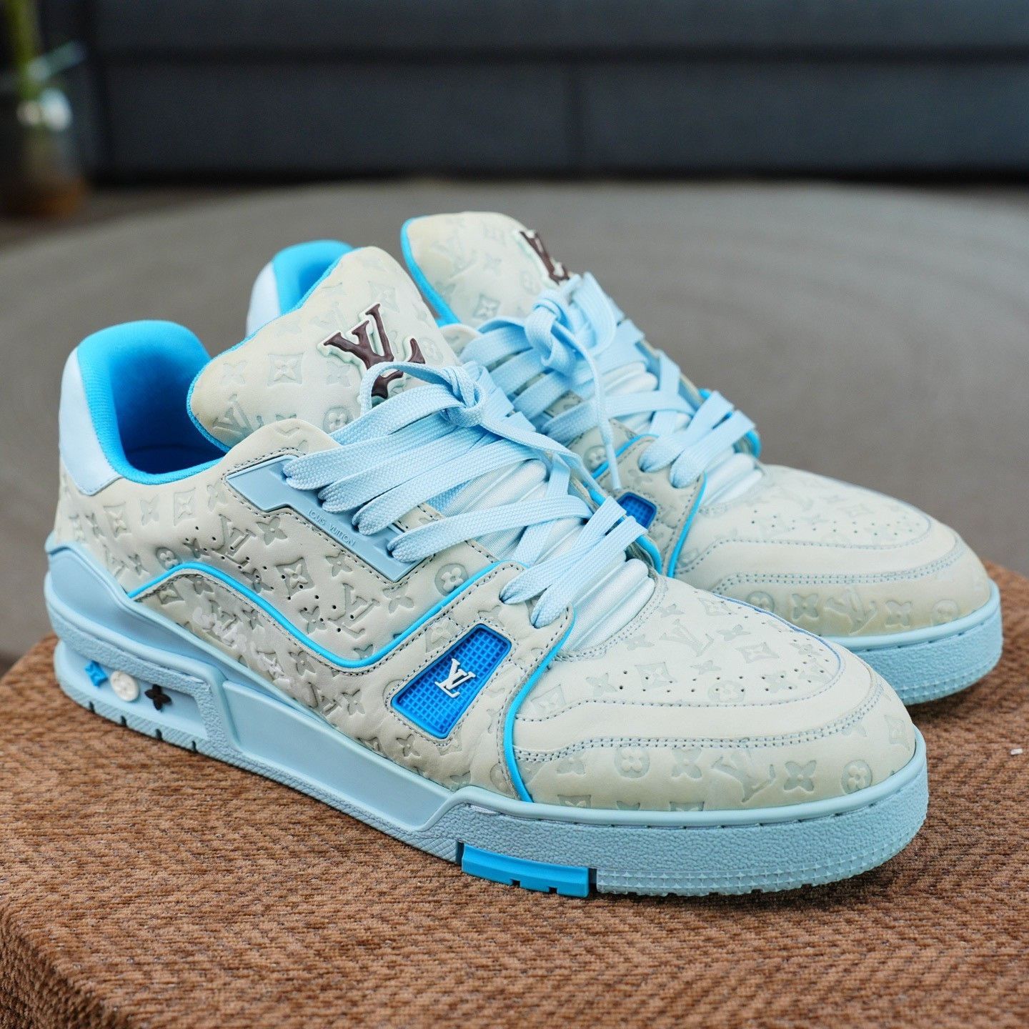 Louis Vuitton Louis Vuitton Training Blue Lowtop Sneakers 9 Men Size US 9 / EU 42 - 4 Thumbnail